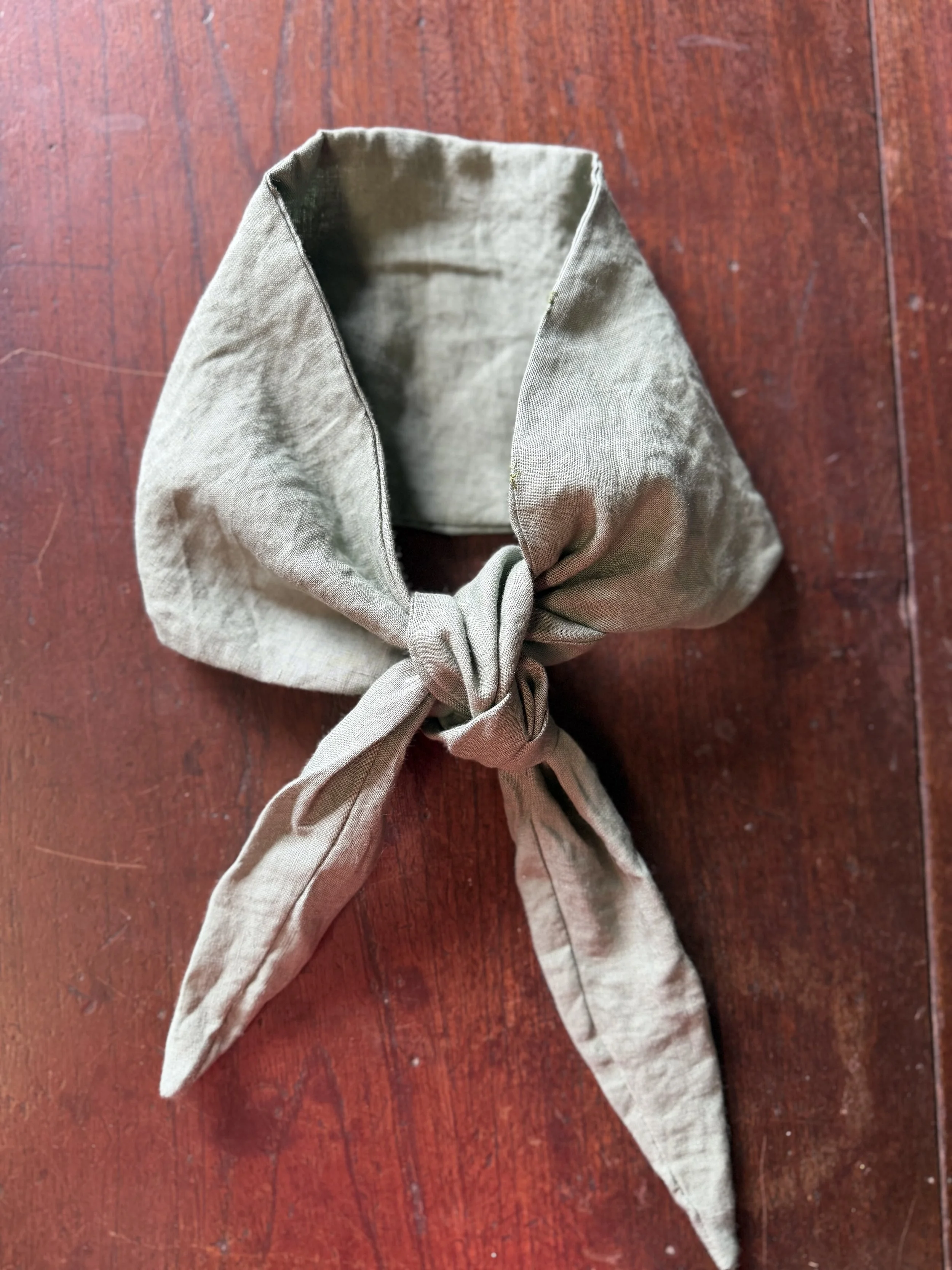 Sage Linen Neck Tie $39