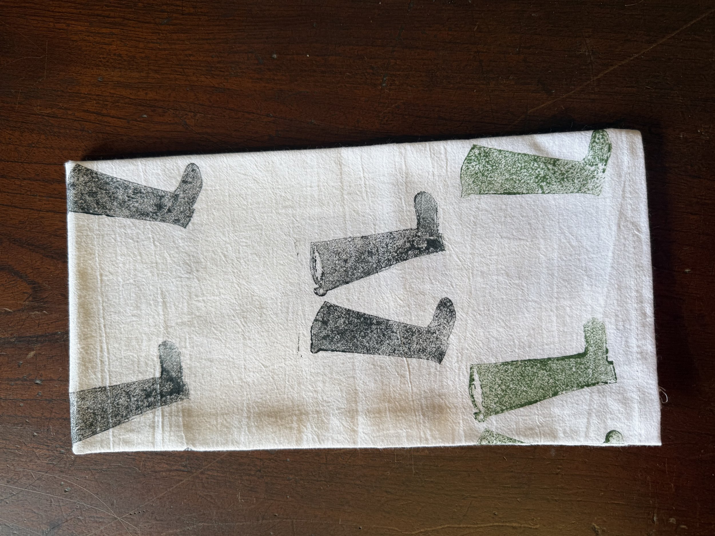 Block Printed Flour Sack Tea Towel $25