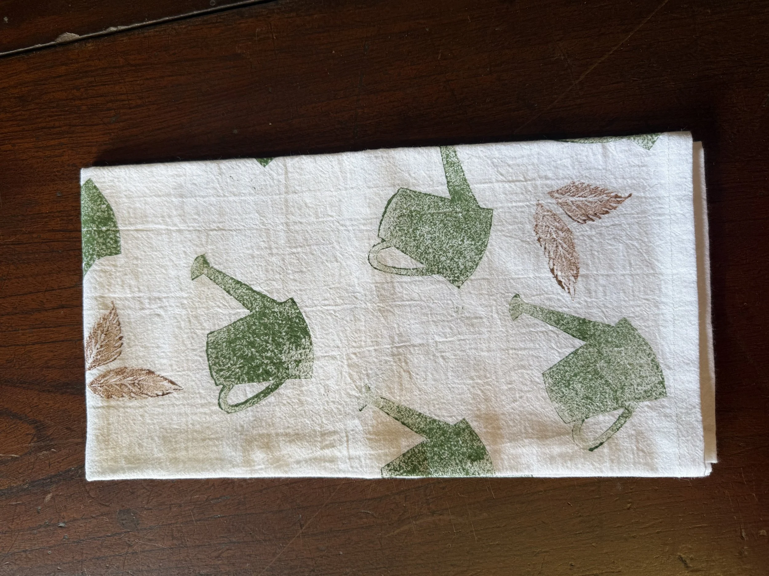 Block Printed Flour Sack Tea Towel $25