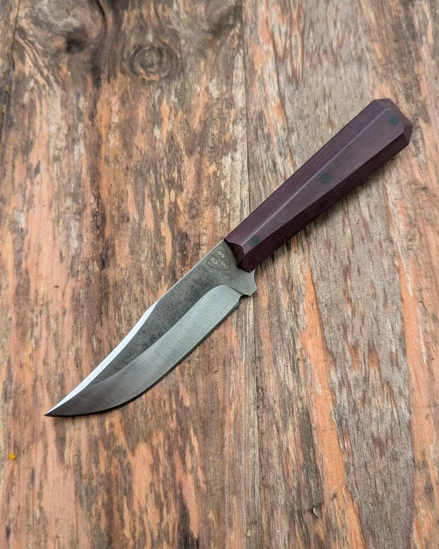 Raven - ProCut, Purple Micarta Scales & Black Pins