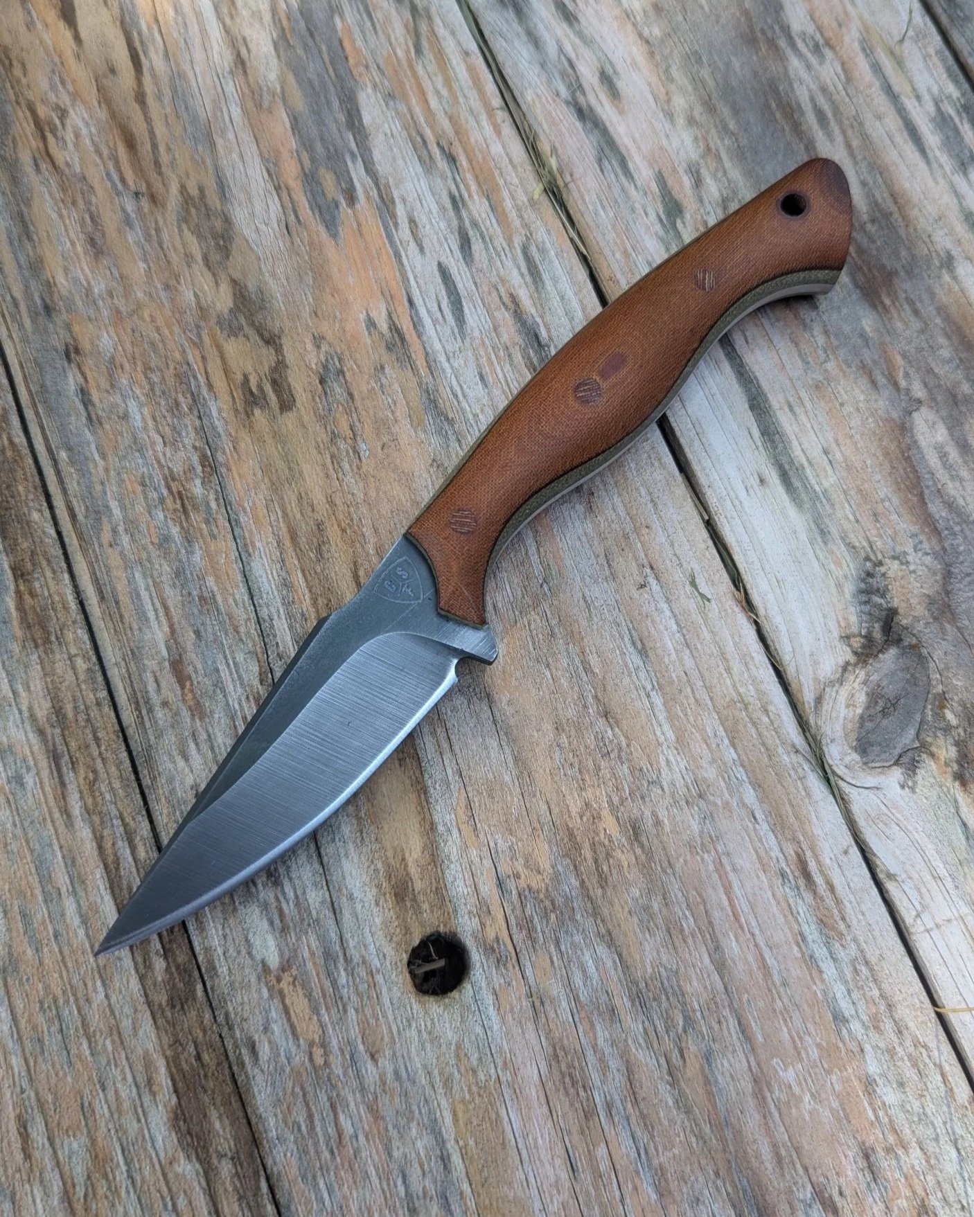 Milvago - AEB-L, Vintage Linen & OD Green Canvas Micarta