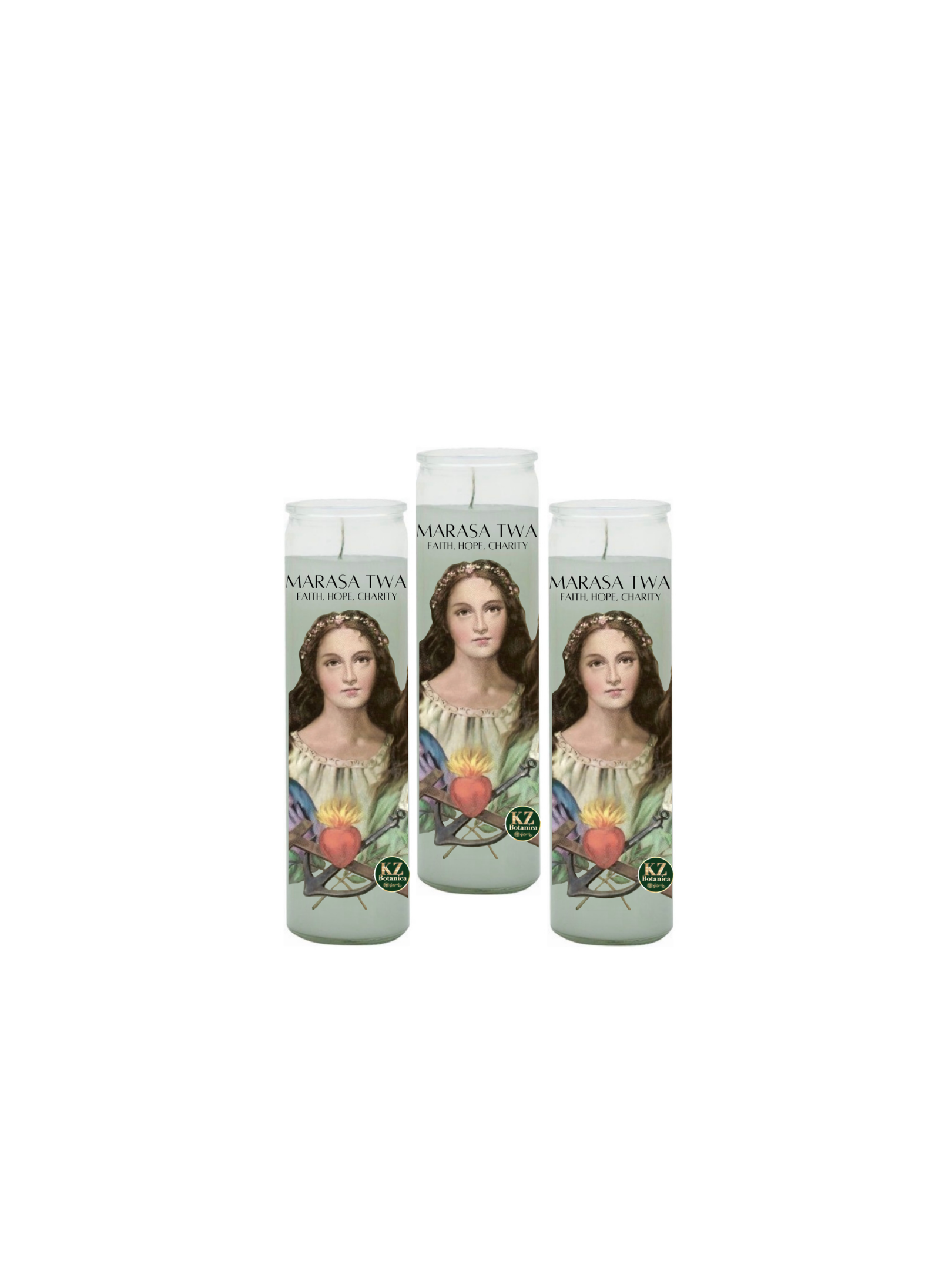 21 Days-Marasa Twa/ Faith, Hope, Charity Style 2 Candle