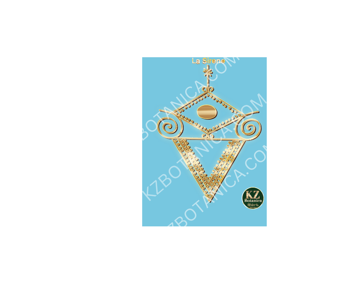 La Sirène  Vèvè 8.5X11 Laminated Image