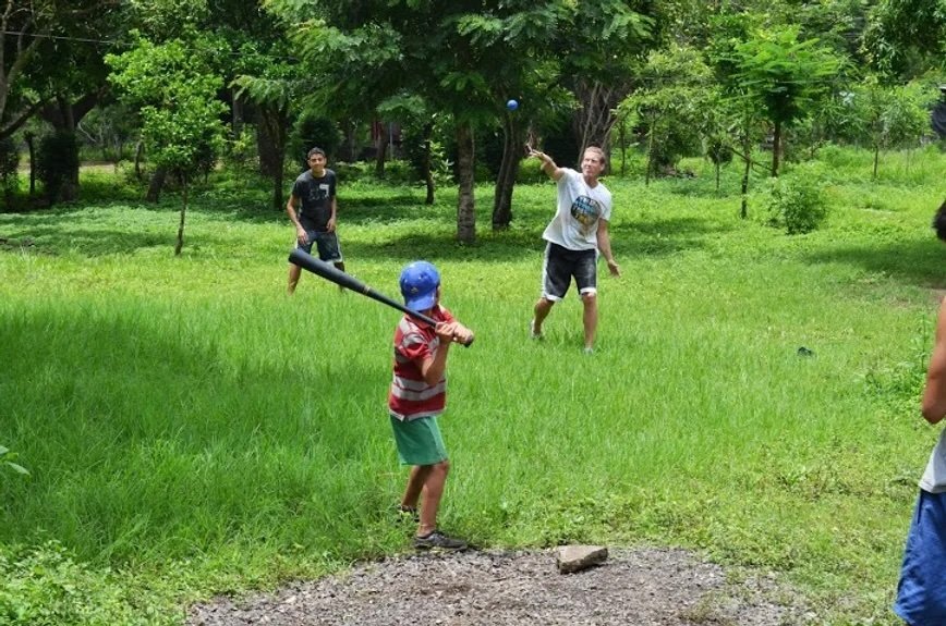 Kefi baseball in Nicaragua (Check out home plate)