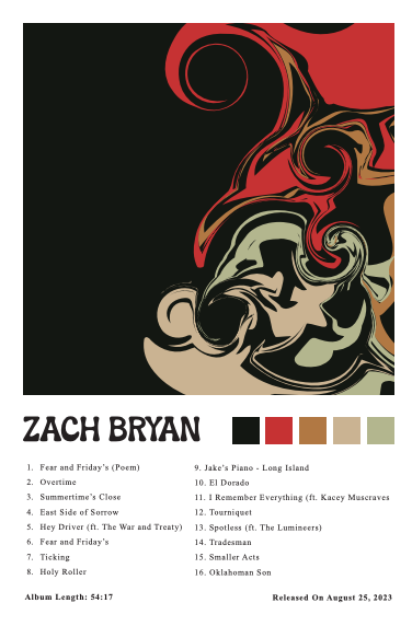 Abstract Music Album Poster. Designed in Adobe Illustrator.
