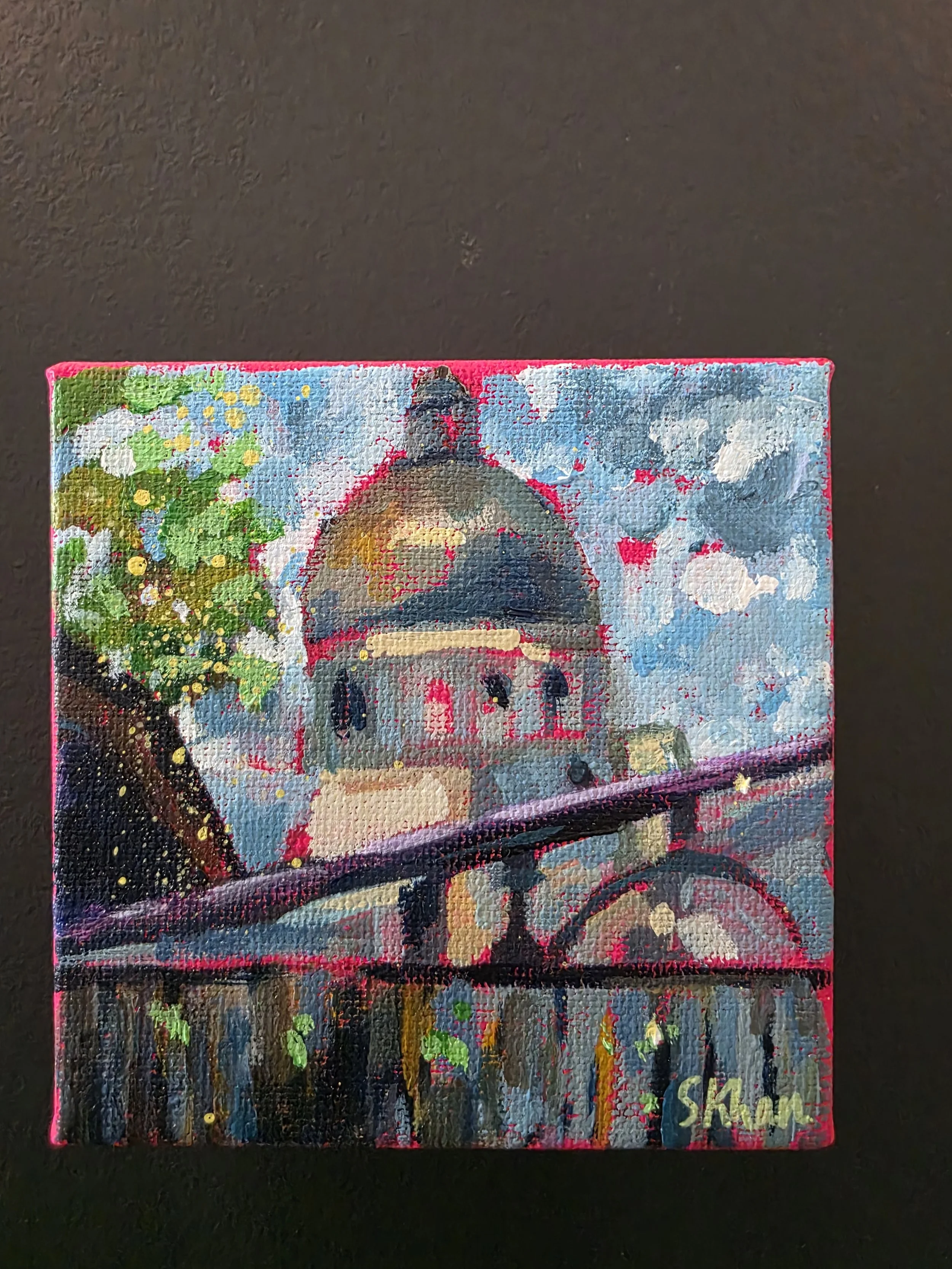 Kingston, My Home 4x4in Stretched Canvas