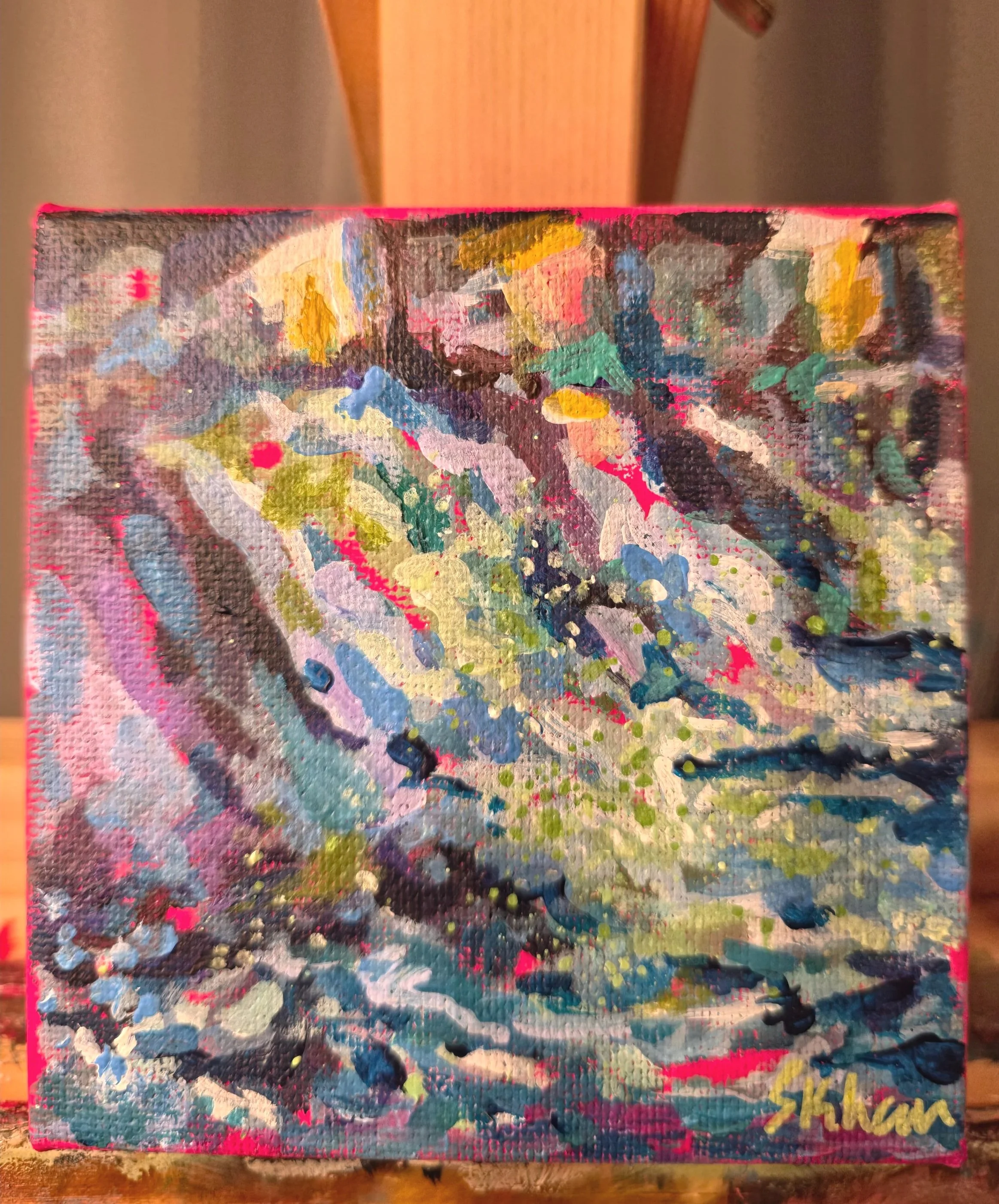Untitled, 4x4in, Acrylic on Canvas