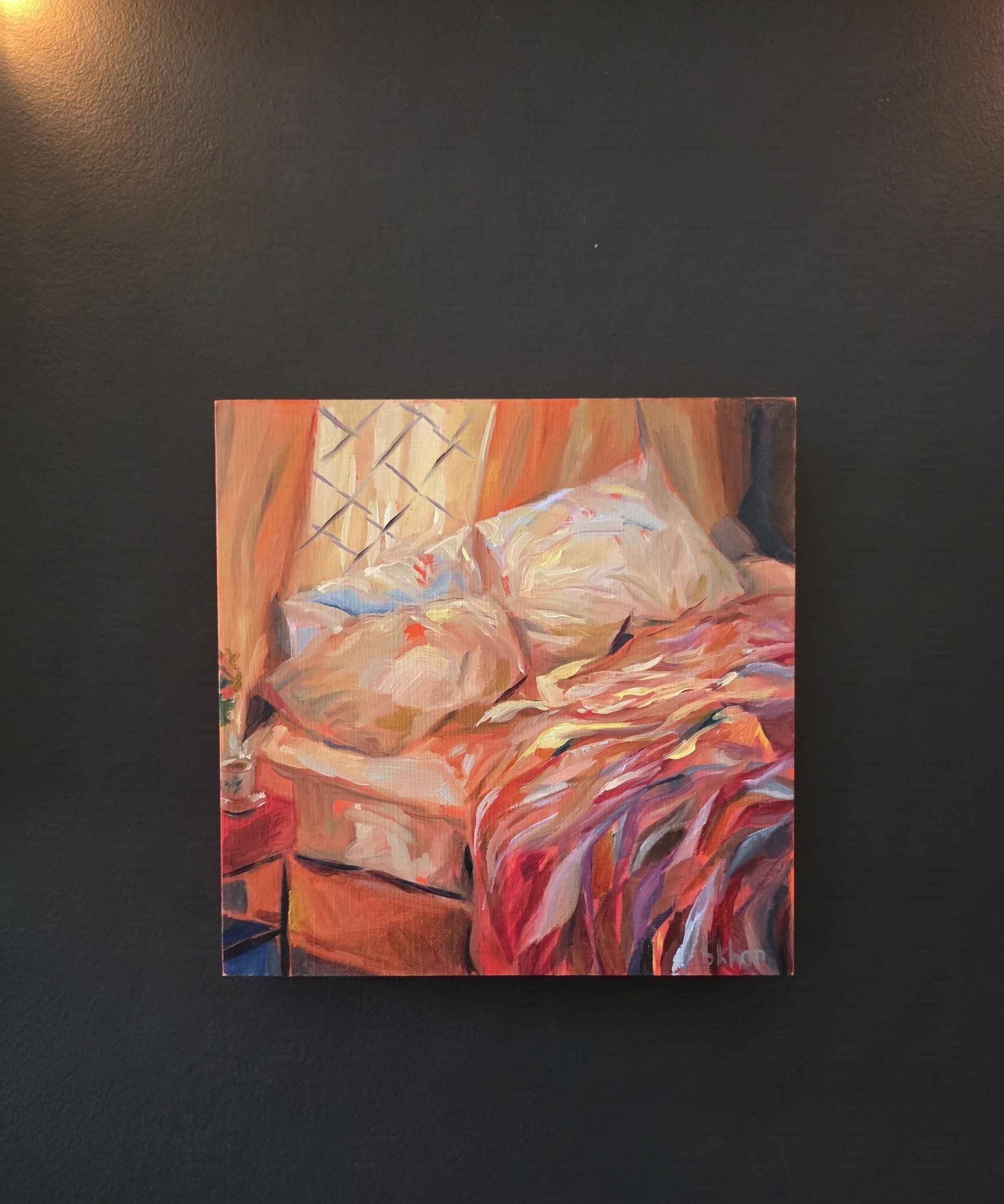 Cara Cara Morning Oil on Wood Panel 8inx8in