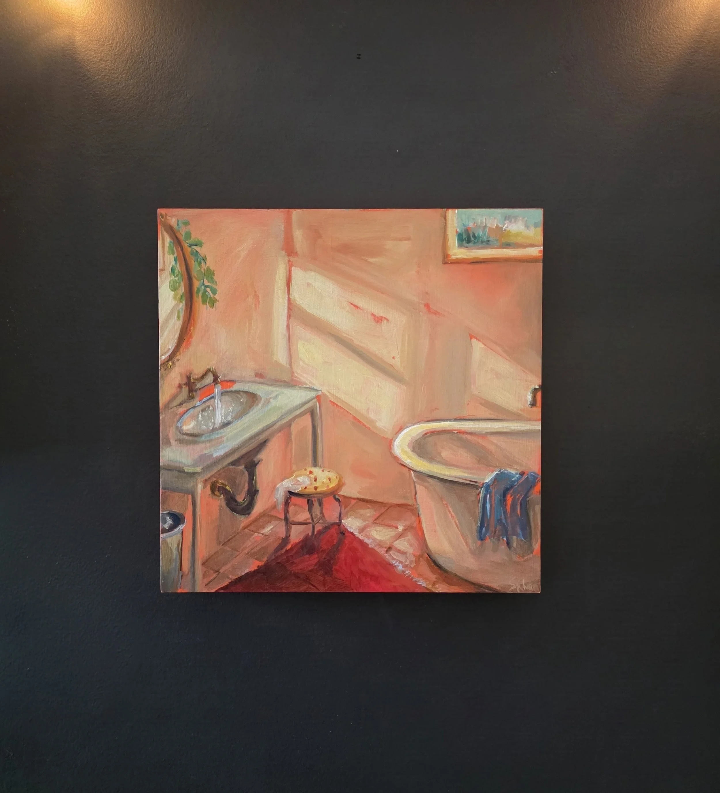 The Echo that Listens Back - Oil on Wood Panel 10x10