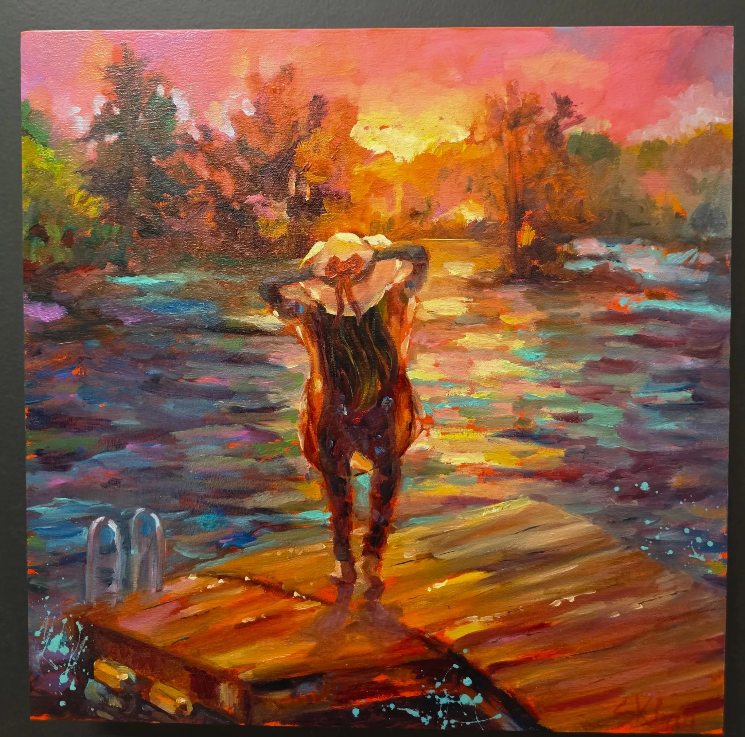 Girl on the dock oil painting.jpg