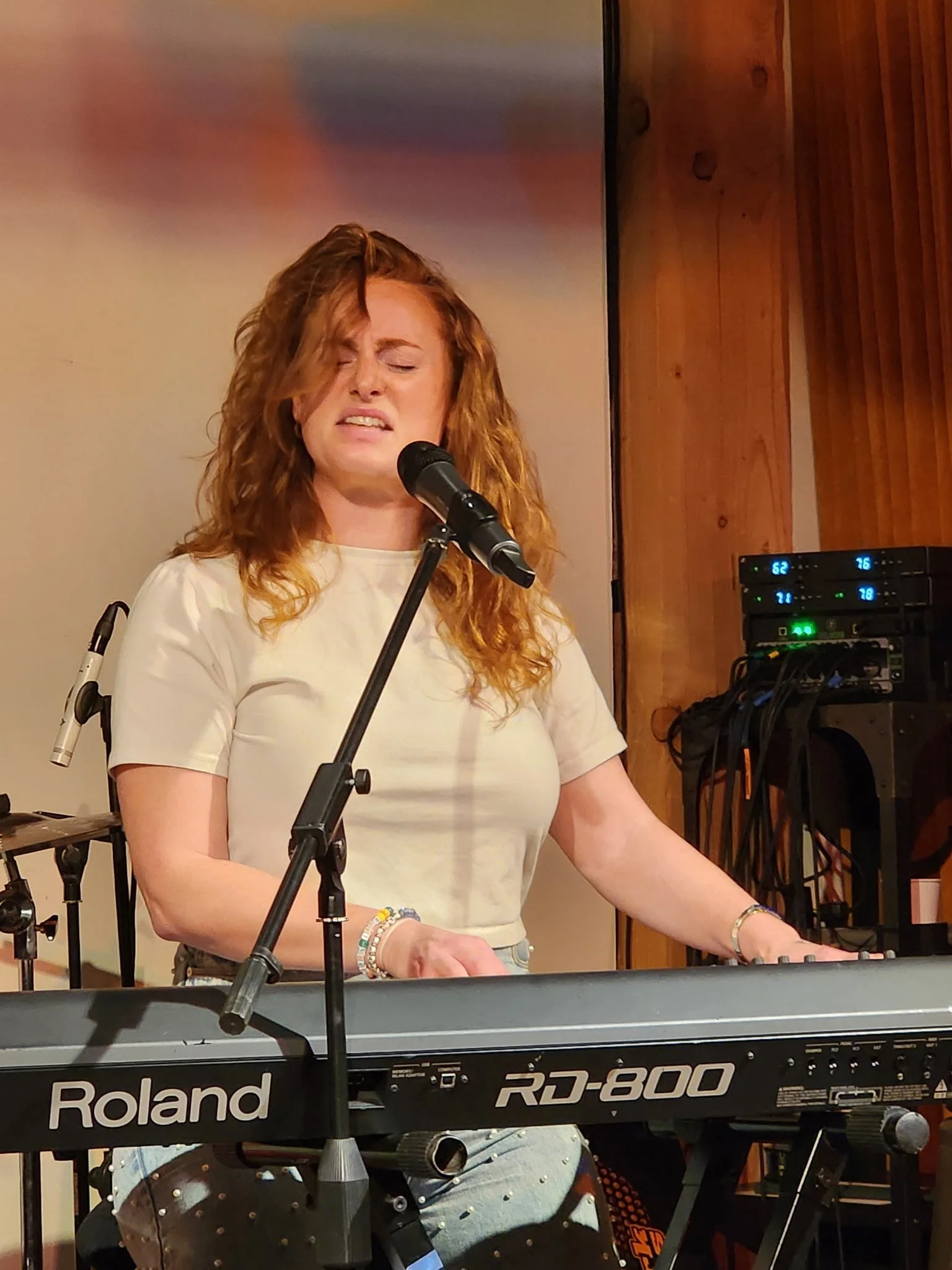 Brittany Danielle Music singing and playing piano at Millers Carnation