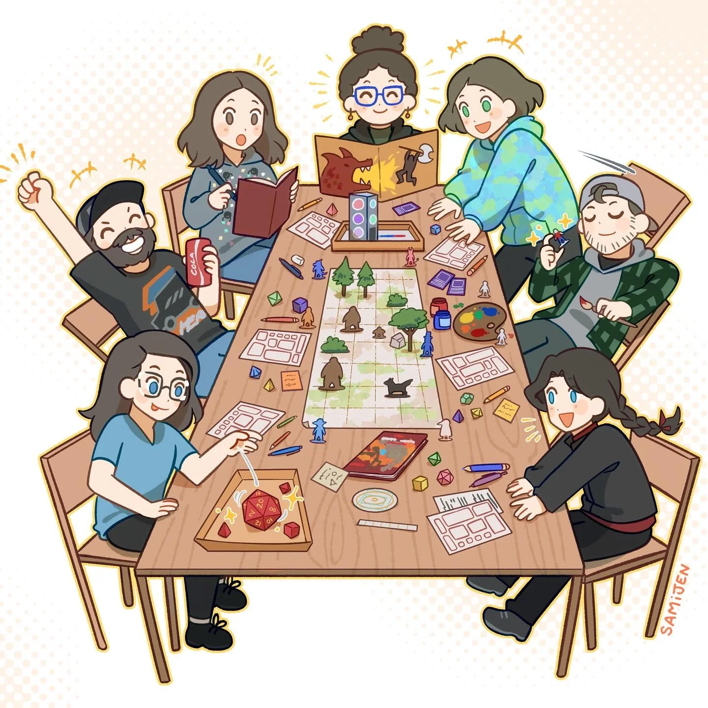 Commission for iamincorrect 🐉🎲

#dnd #chibiart