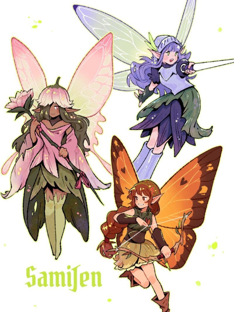 Knight, mage, and archer fairy 🧚&zwj;♀️✨
