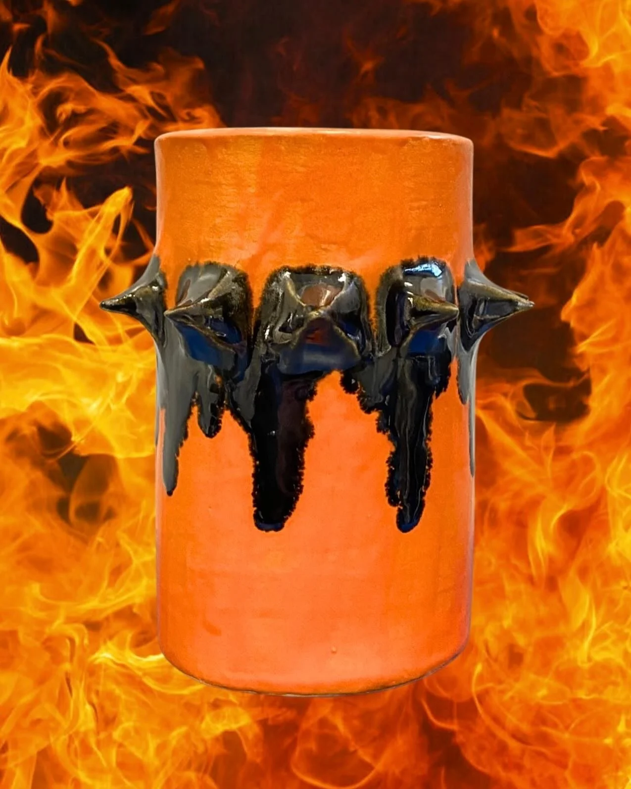 🔥Orange Spiked Vase🔥

The flames are as wild as this vase! The spikes are sharp, so be careful! Available THIS SUNDAY at the @parkdalepottery holiday market 10-4!!!

#ceramics #ceramicsofinstagram #ceramicvase #spike #pottery