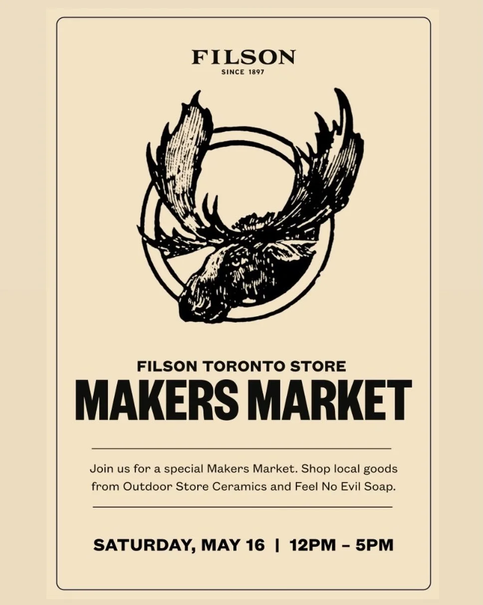 Hello! My next market is May 16th at the Filson store on Queen St! 
Hope you can pop by!!! 

#torontoevents #ceramics #ceramicsofinstagram #ceramicmarket