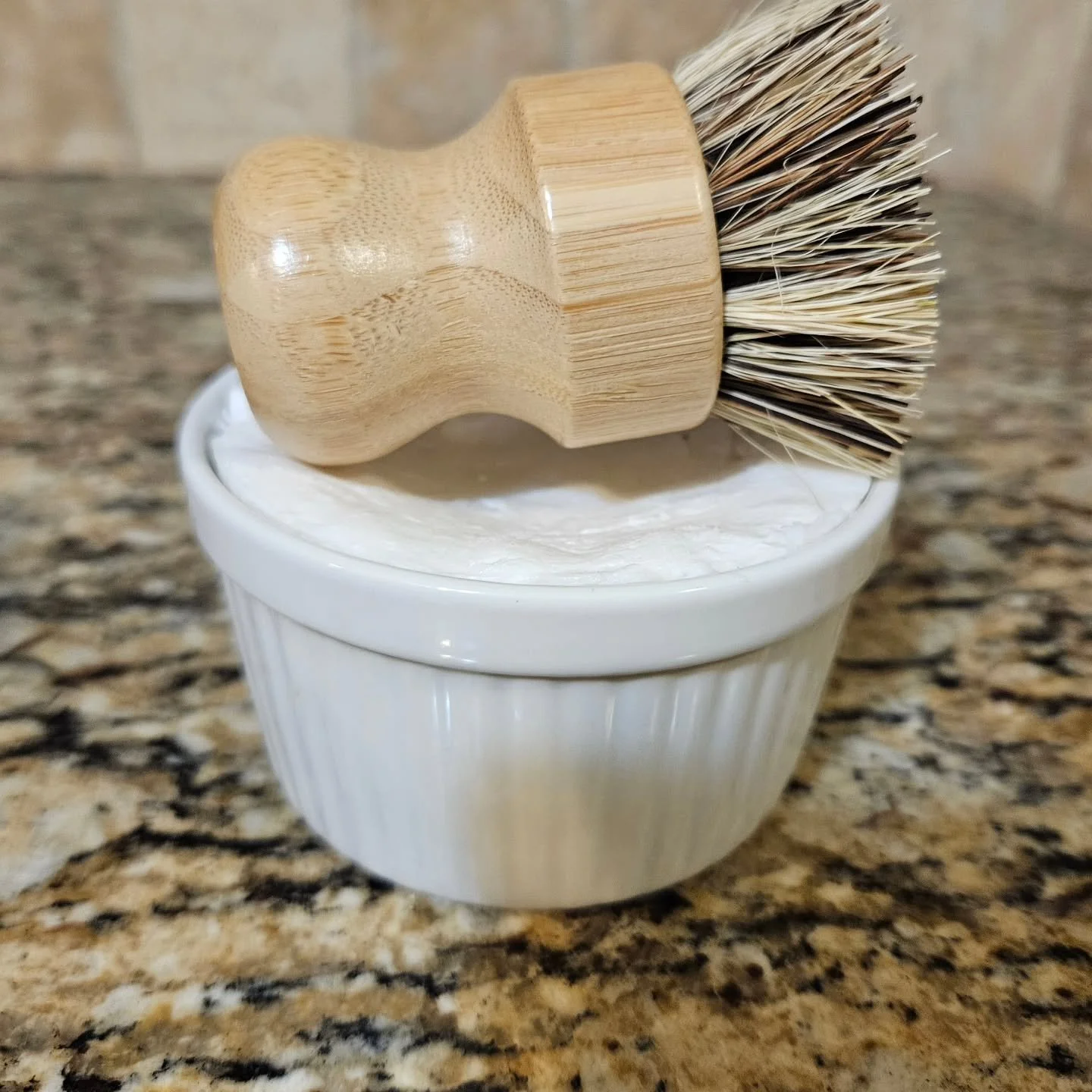 🧼✨ I&rsquo;m now offering solid dish soap, made to order. Each one comes with a wood-handled scrub brush, ramekin dish
And has only 3 ingredients!

♻️ Refill pucks will be available once you run low, and I&rsquo;ll share different container color op
