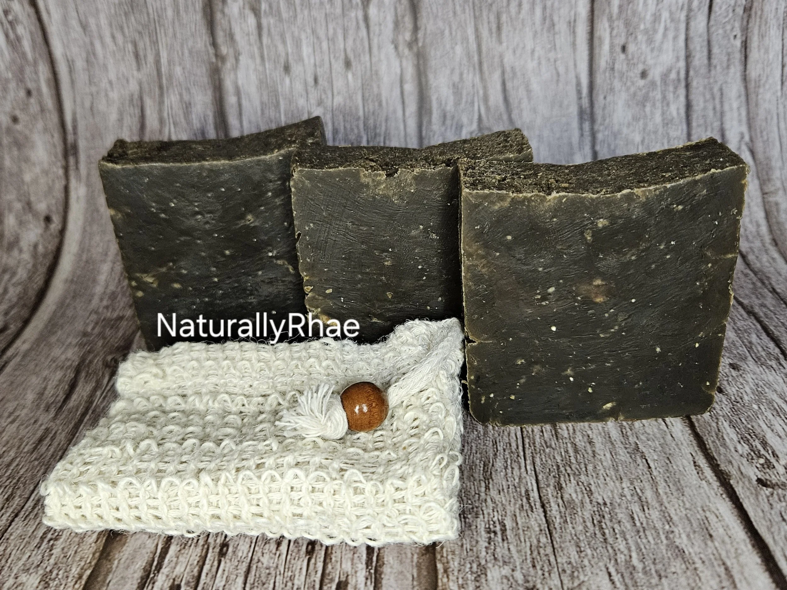 Pine Tar Soap bars with soap saver bag