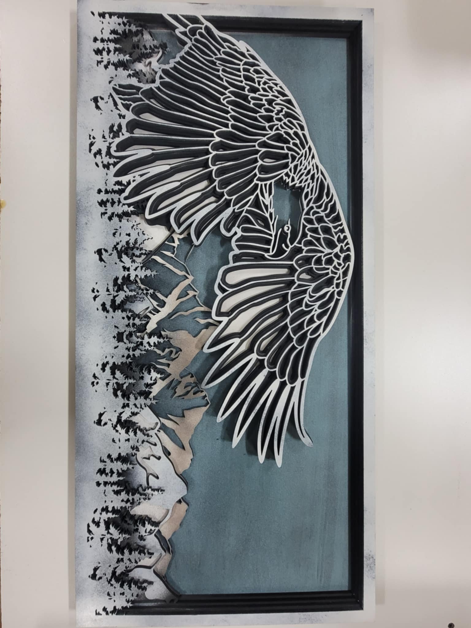Layered Eagle Art