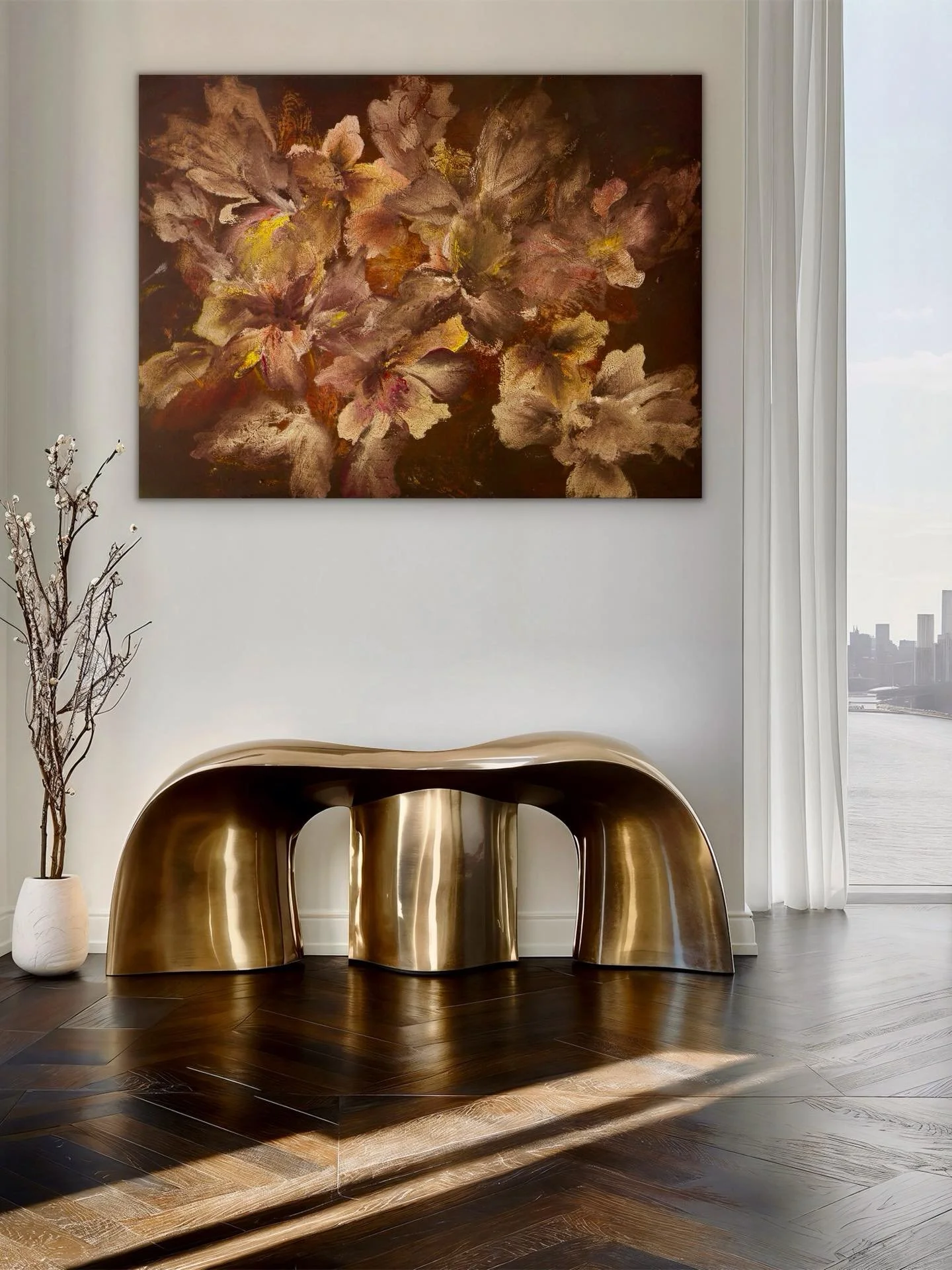 &lsquo;All-Knowing&rsquo; my first born from the series Hibiscus on the River is off to Switzerland via @singulartofficial. What a great way to end the year.