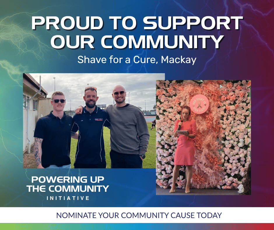 NQ Power Up Electrical Gets Behind Shave for a Cure in Mackay