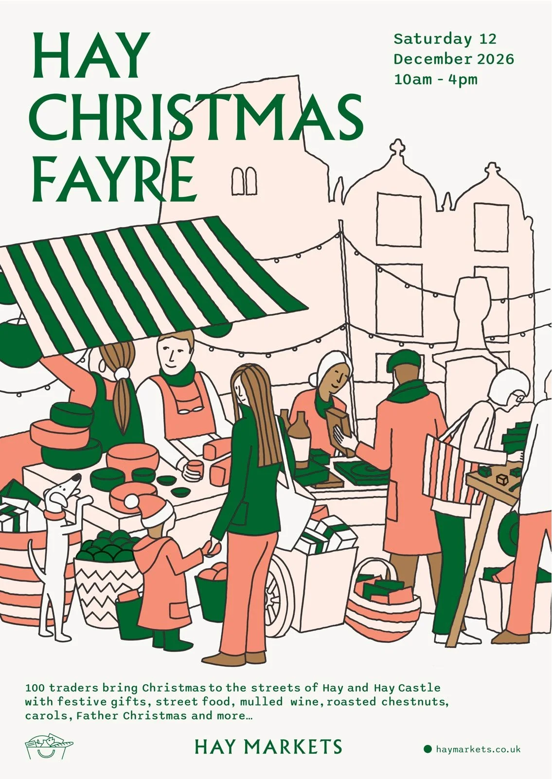 Hay Markets Christmas Fayre 2026 poster by Joby Barnard