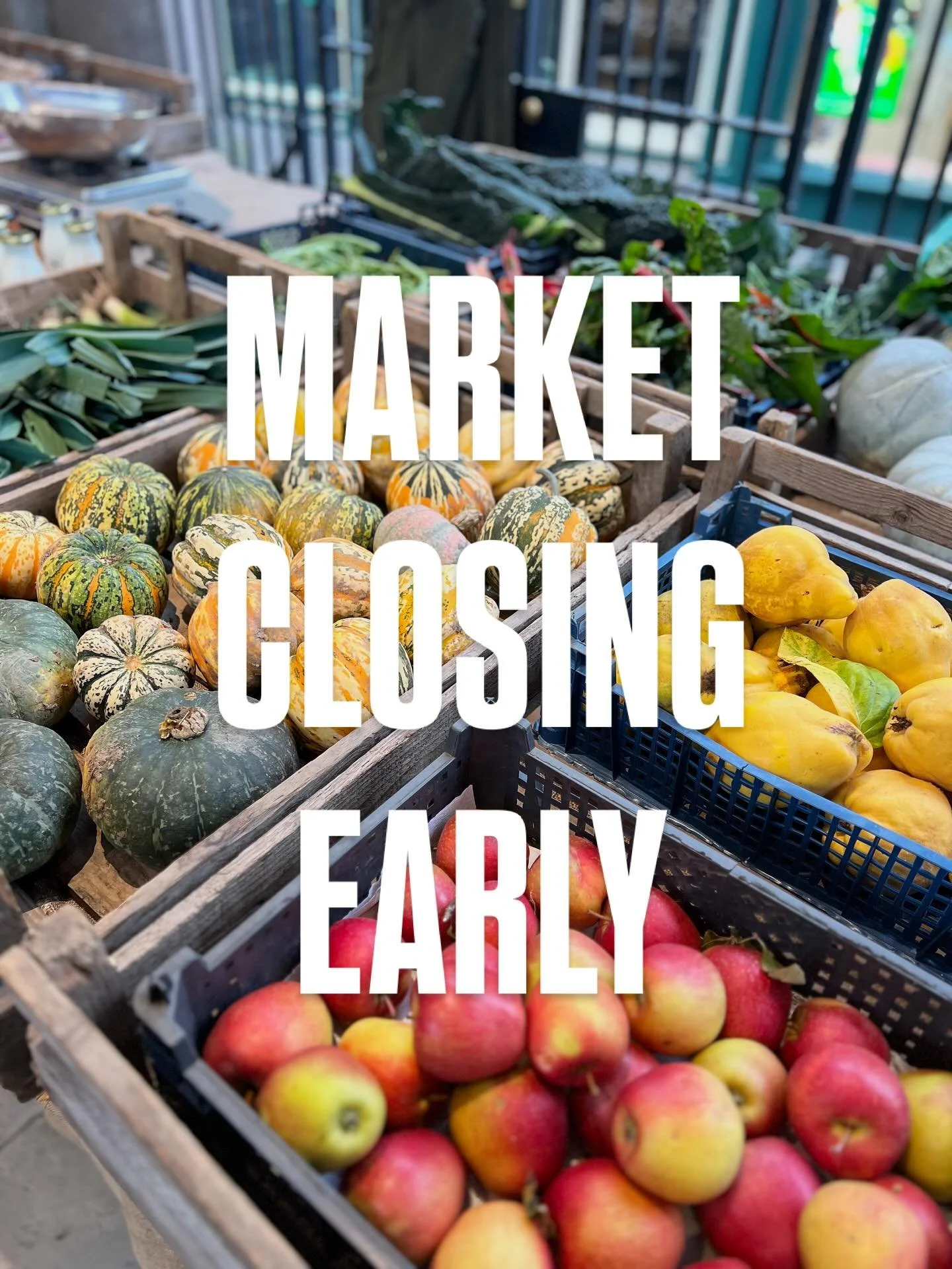 *THURSDAY MARKET CLOSING EARLY*
💨Due to the 40mph+ winds forecast for the afternoon on Thursday 23rd October, we’re on standby to close the market at 1pm or earlier. So make sure to come out early to get everything you need!
……&h