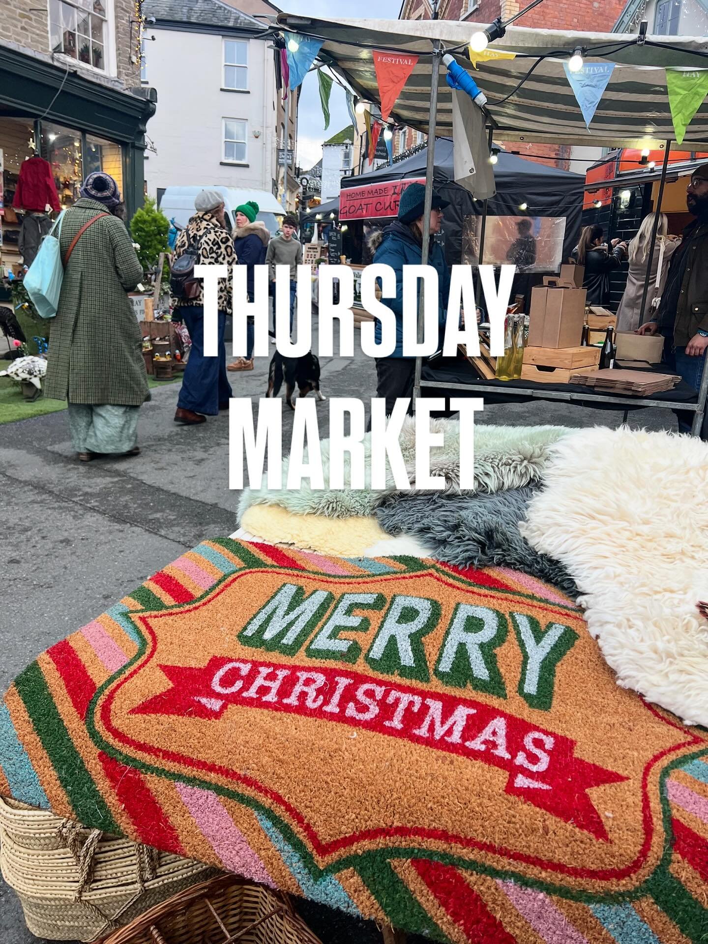Our weekly Thursday Market is *OPEN* tomorrow, 18th December. 9am-2.30pm at Memorial Square and around the Clock Tower, for quite a lot of your Christmas shopping needs we reckon, from 🥩food and 🍺drink to 🎁gifts and🎄festive decor. 
&hellip;&helli