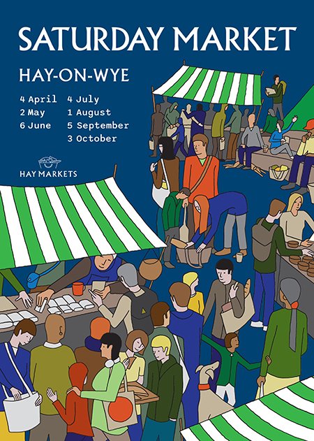 Saturday Markets poster by Joby Barnard for Hay Markets