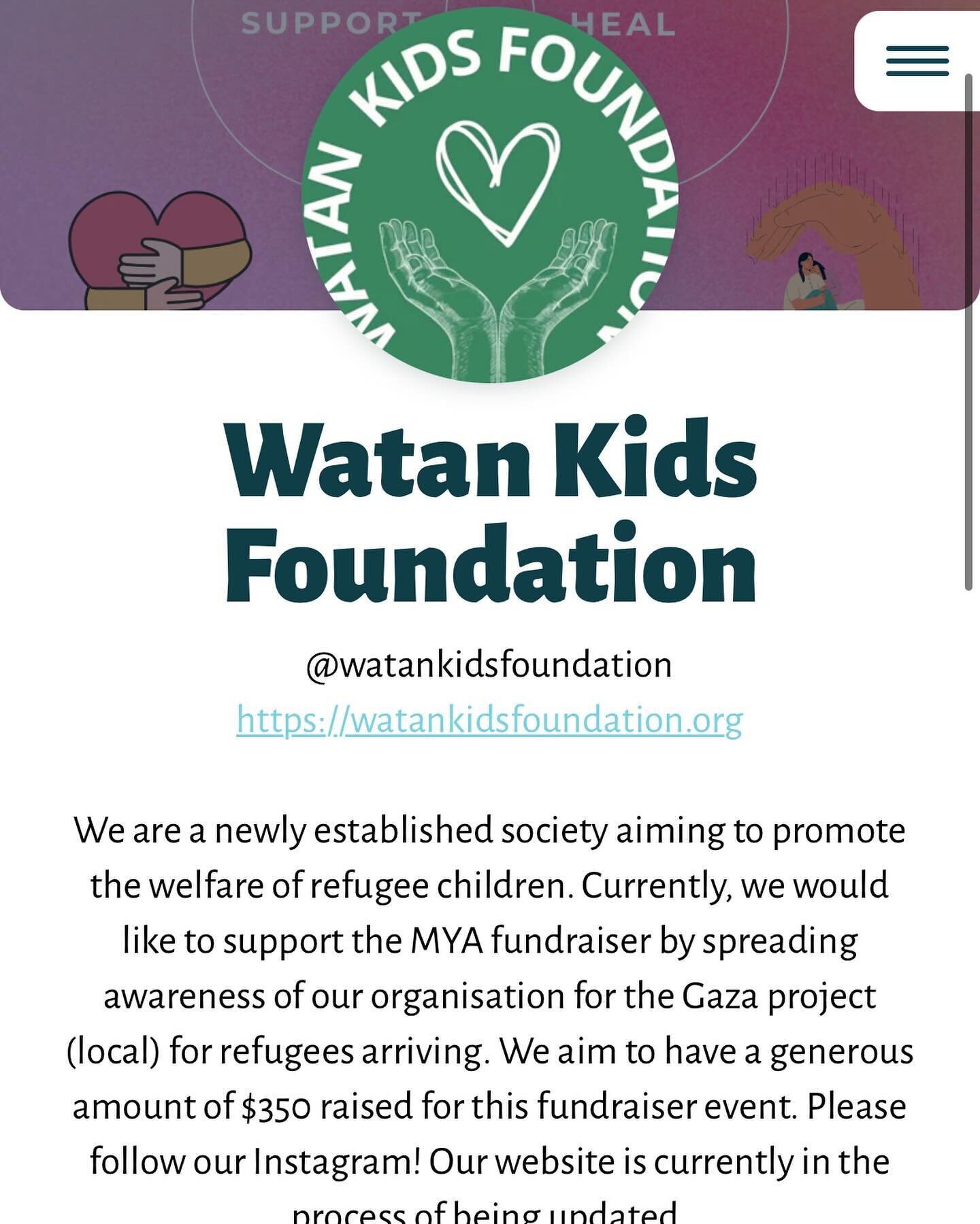 WFK is proud to be supporting the @muslimyouthaau Fundraiser event project for Ramadan! We expect to achieve a realistic goal of $350 for local refugees in need! Please donate now, even if it&rsquo;s $5!🫶✨

#ramadan #muslim #refugeerights #childrenr