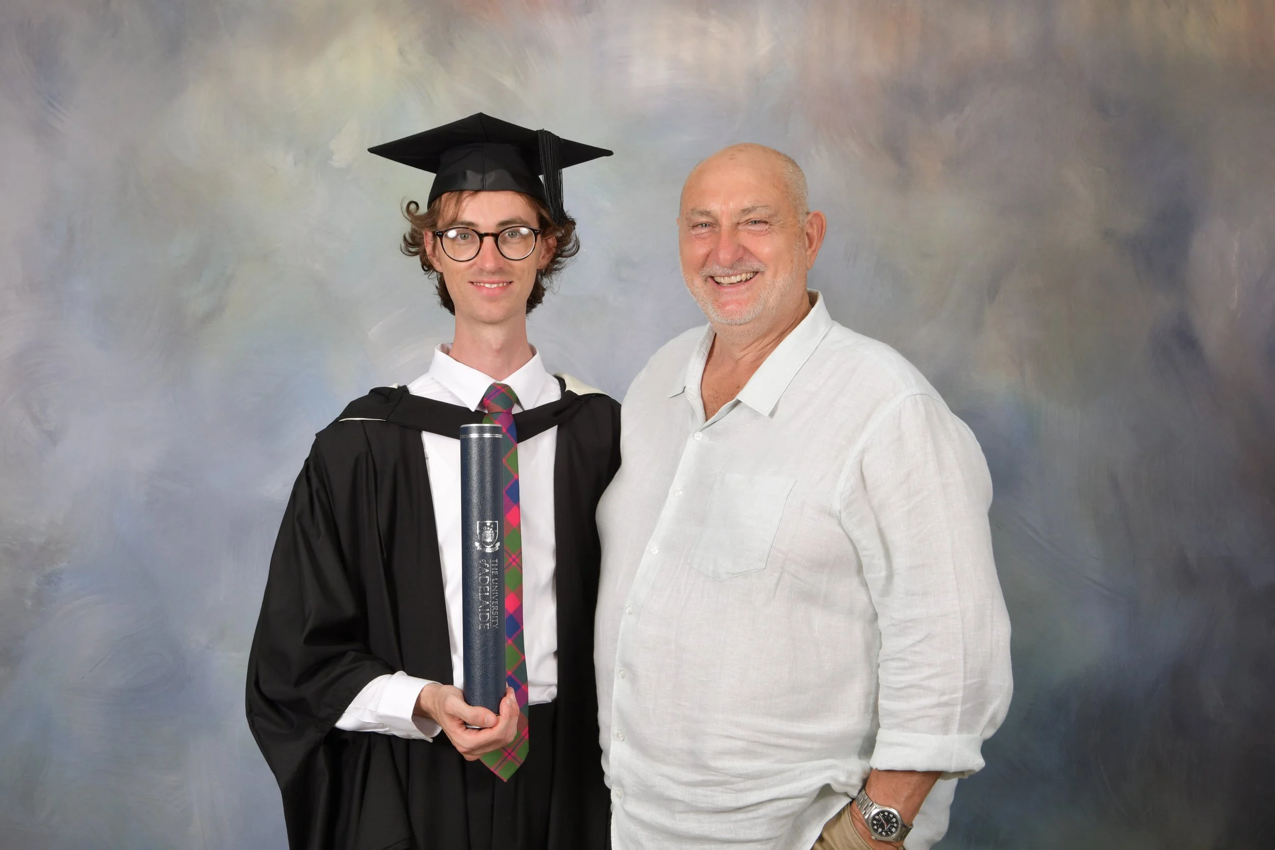 University of Adelaide Graduation Ceremony: pictured with father, Garry (2026)