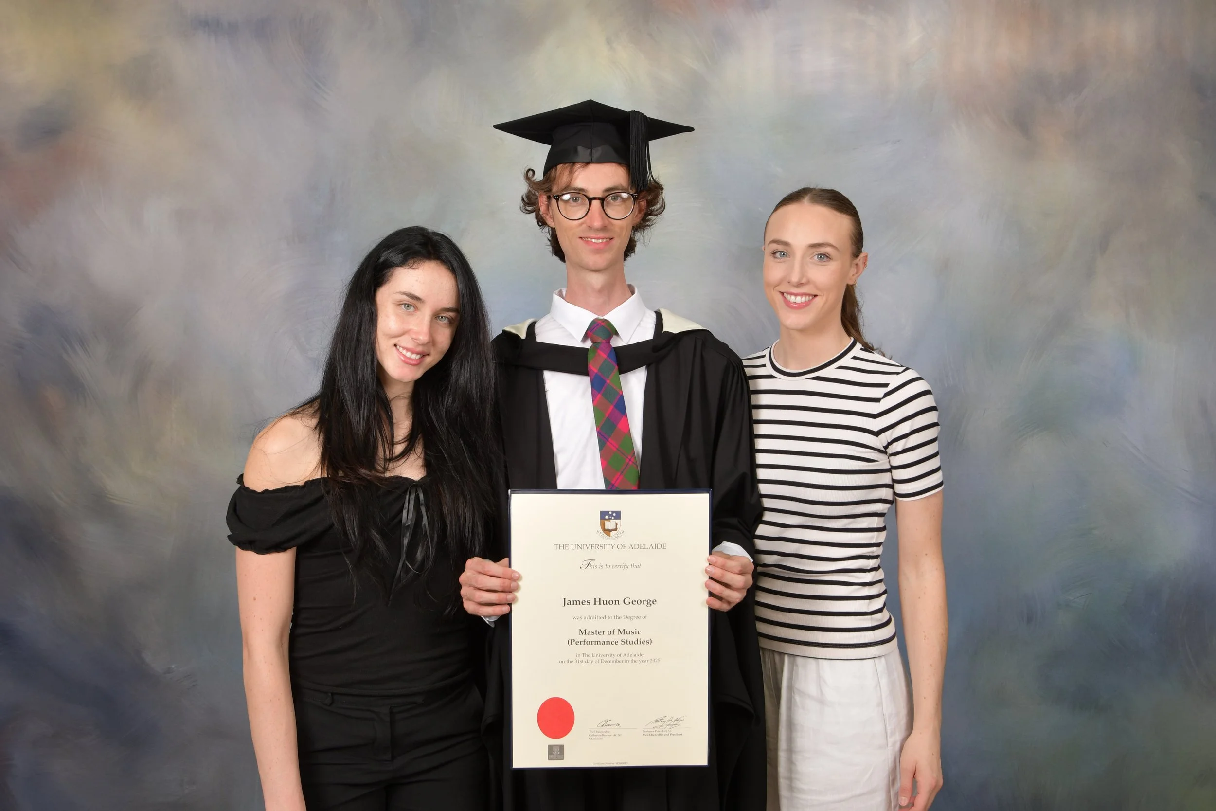 University of Adelaide Graduation Ceremony: pictured with sisters, Myah & Havana (2026)