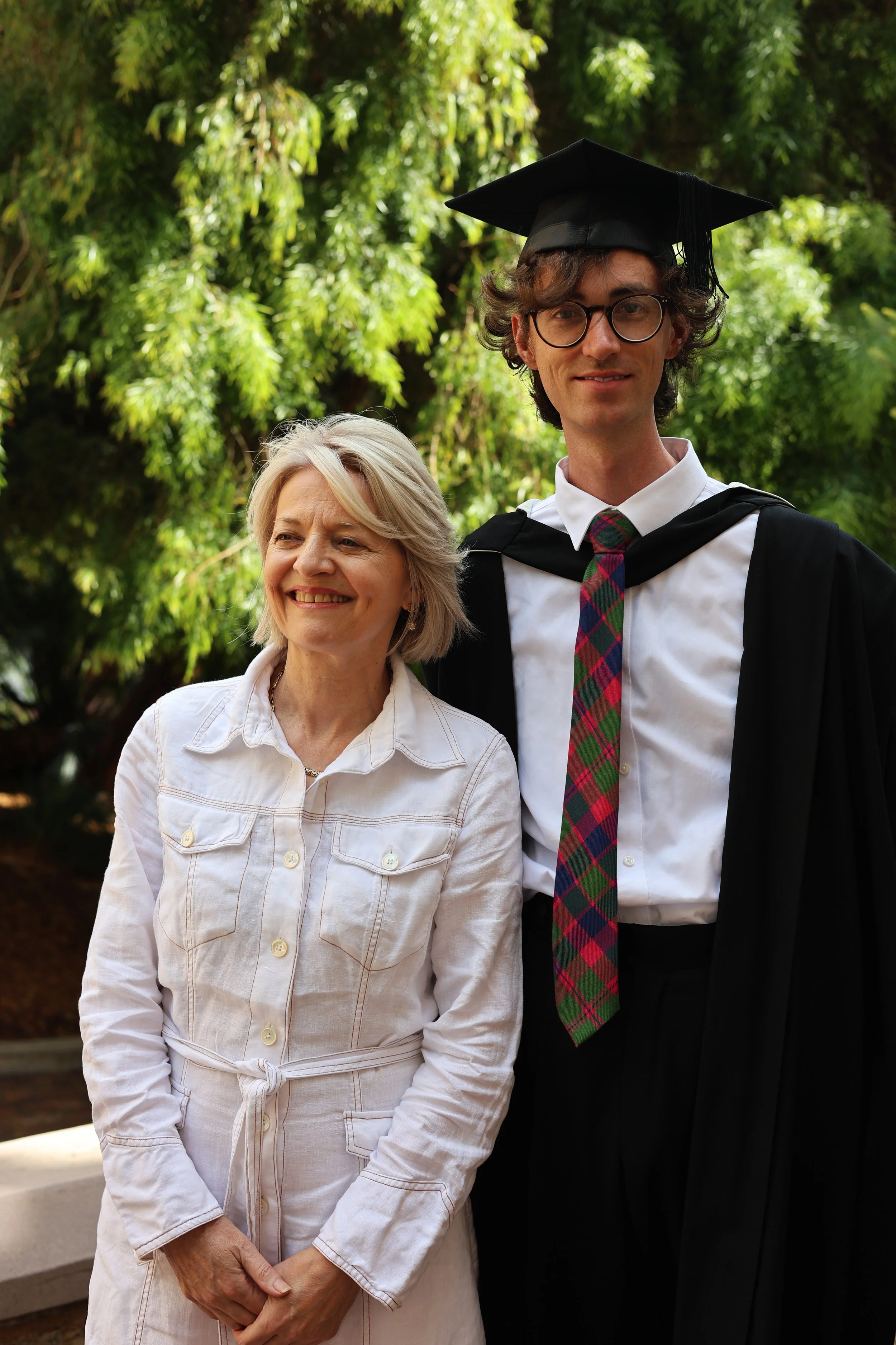 University of Adelaide Graduation Ceremony: pictured with teacher, Lucinda Collins (2026)