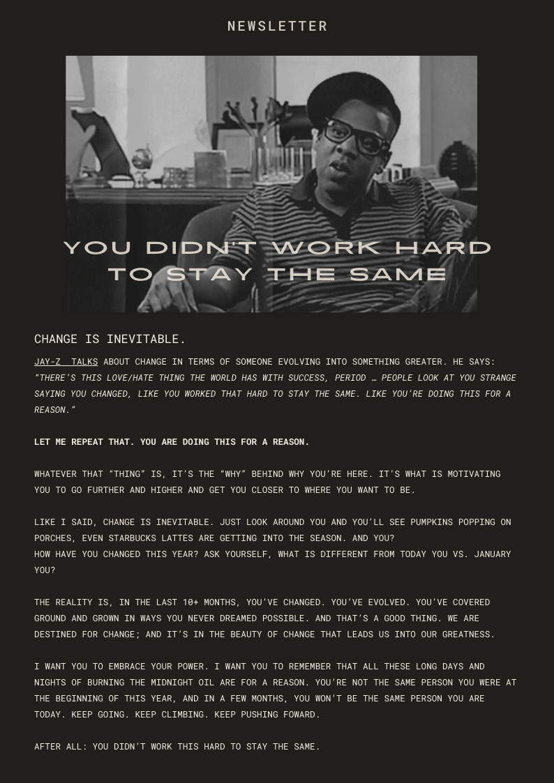 Jay-Z Newsletter