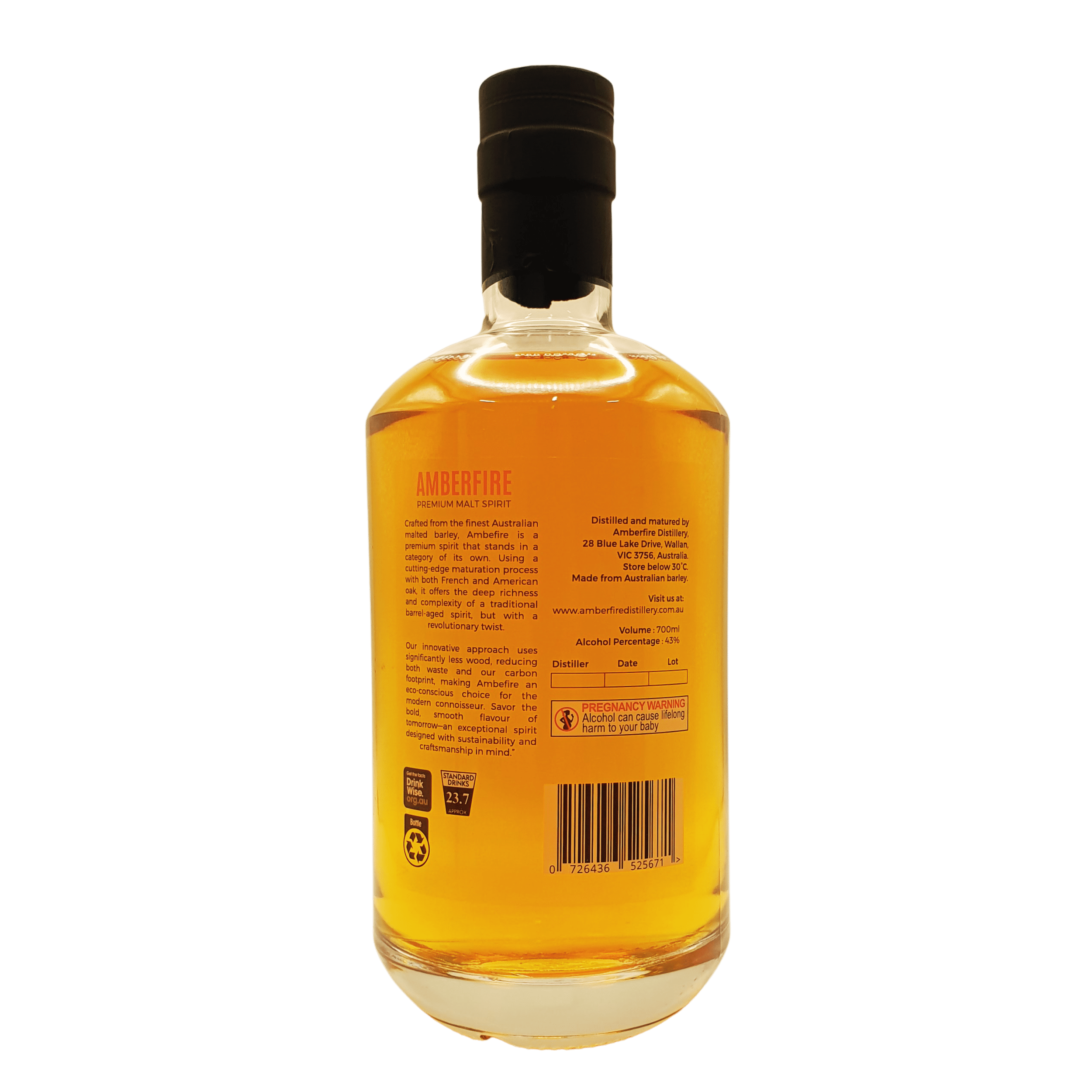 Amberfire Premium Malt Spirit-Back