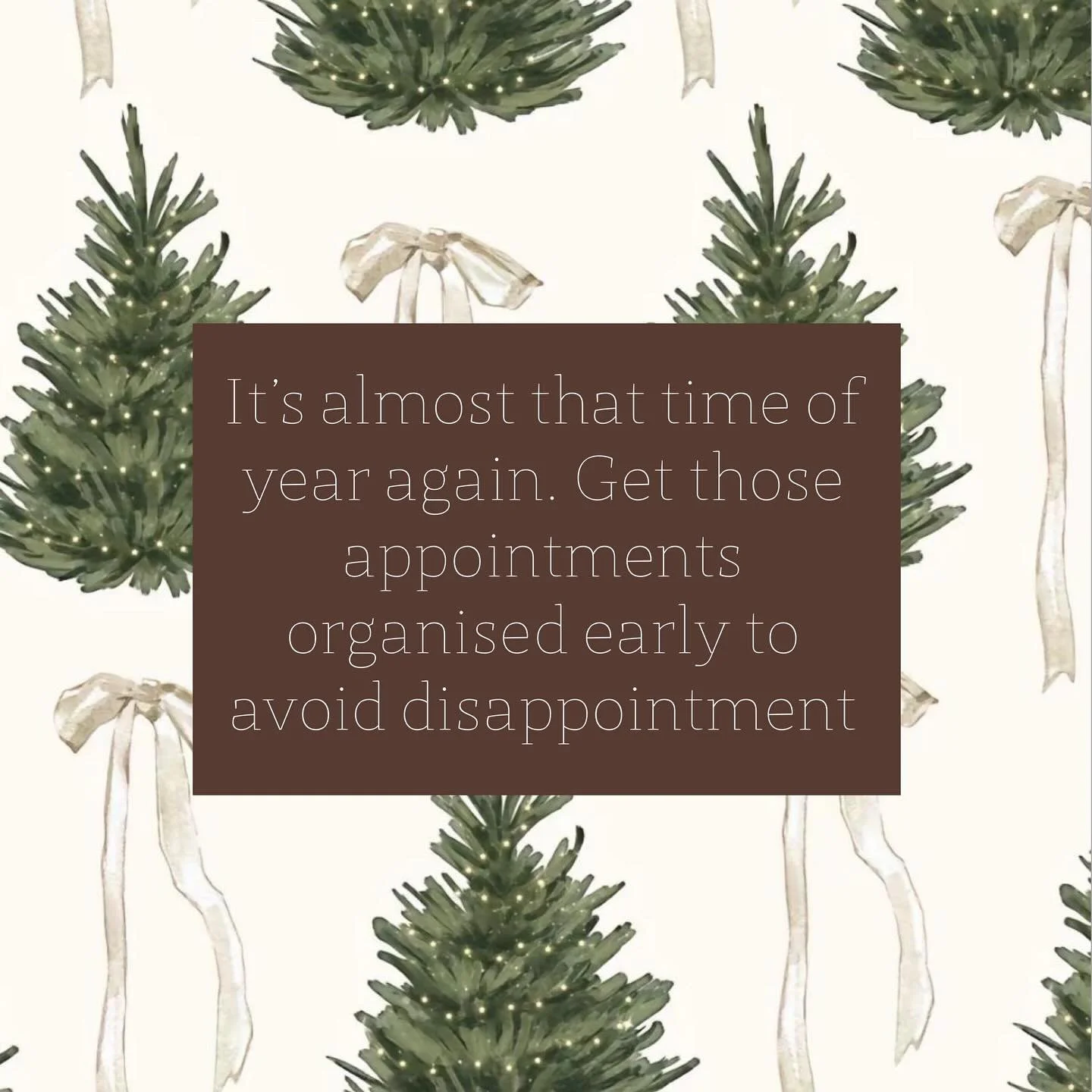 It&rsquo;s never too early to organise Christmas appointments