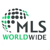 Logo de MLS Worldwide composé de points noirs et verts formant un globe, avec le texte "MLS Worldwide" en dessous.