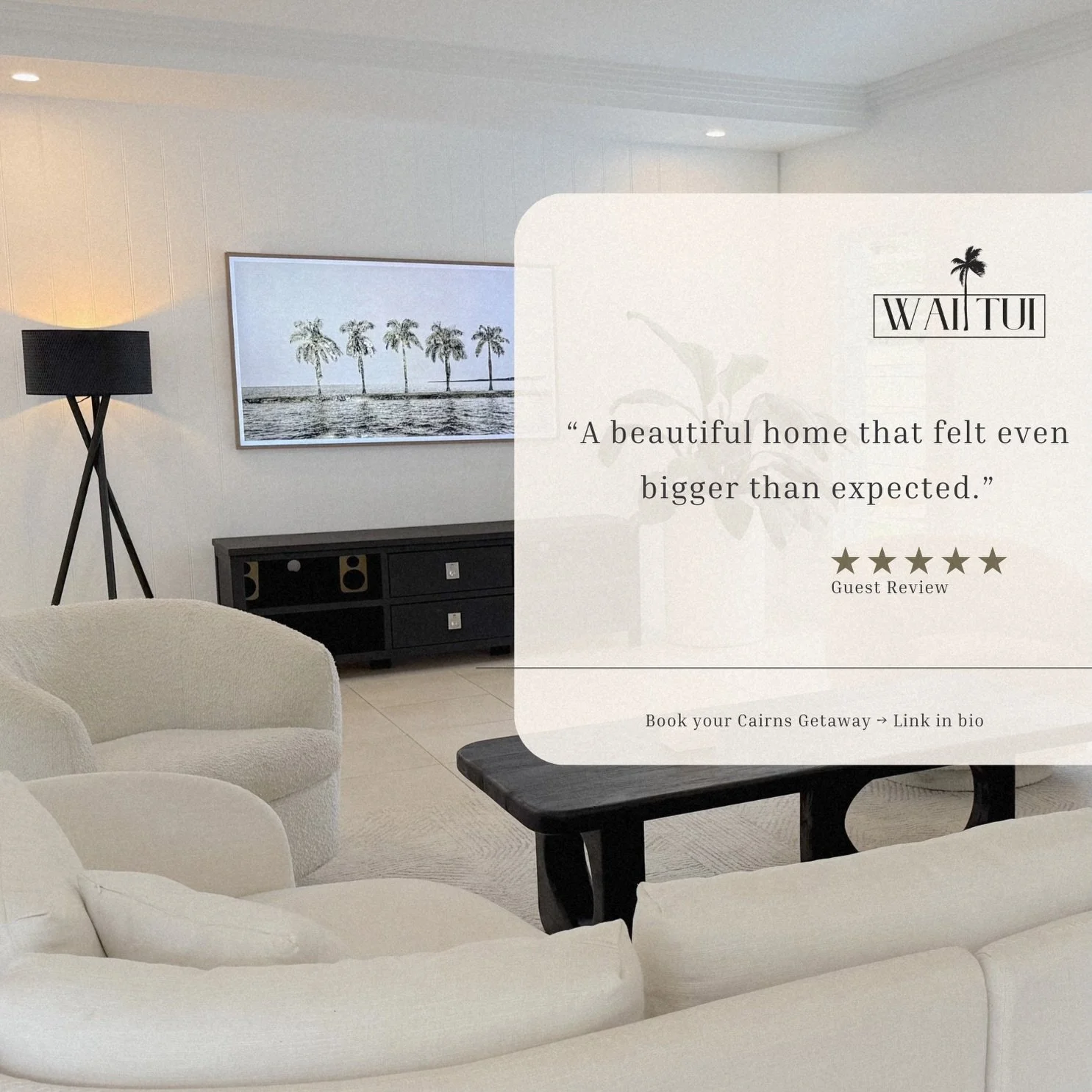 Another 5 ⭐️ review at Villa 2 | Kewarra Beach ✨

#Cairns #greatbarrierreef #cairnsaccommodation #beach #tropicalescapes