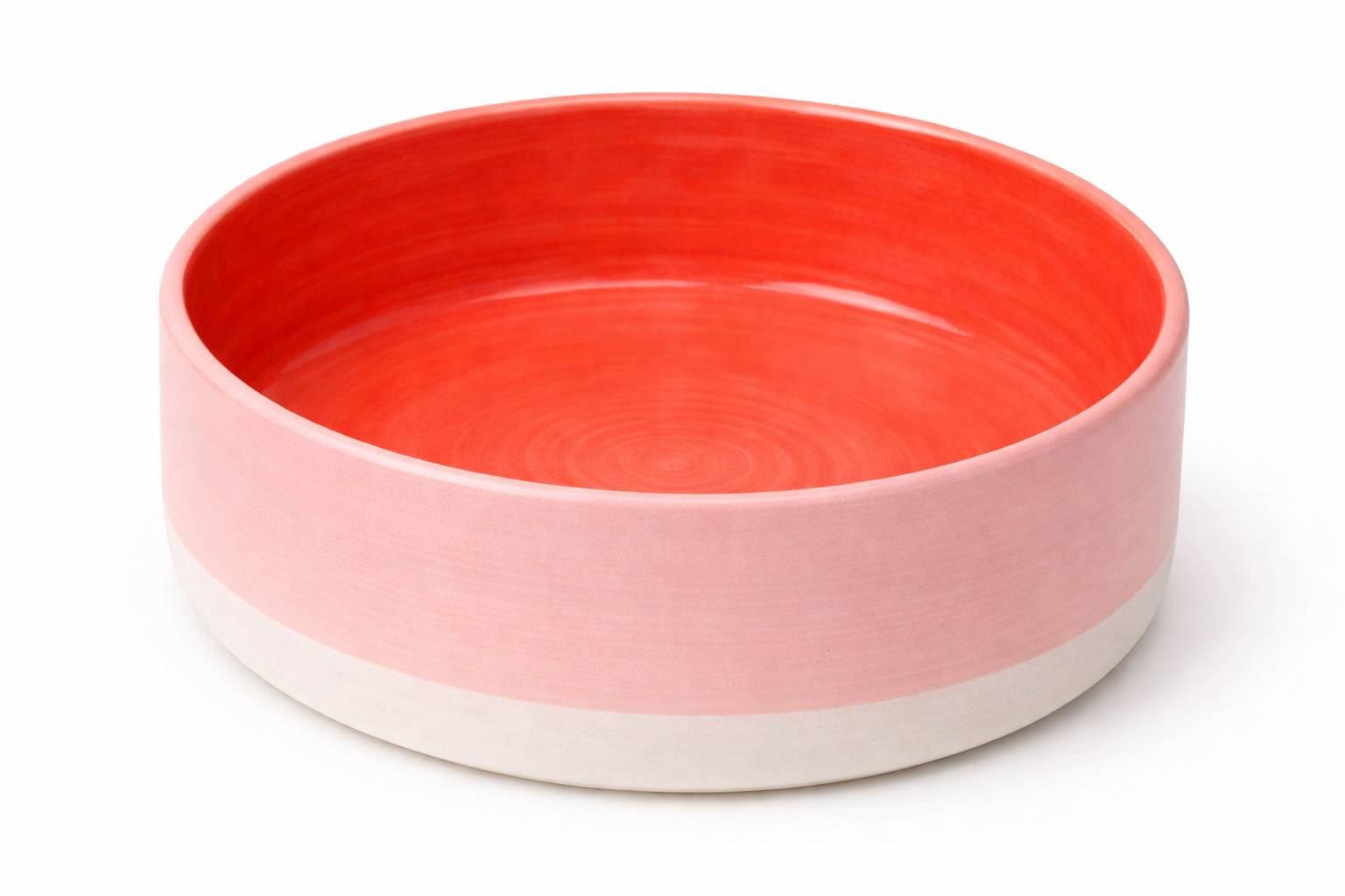 Coupelle en céramique émaillée rouge, faite main