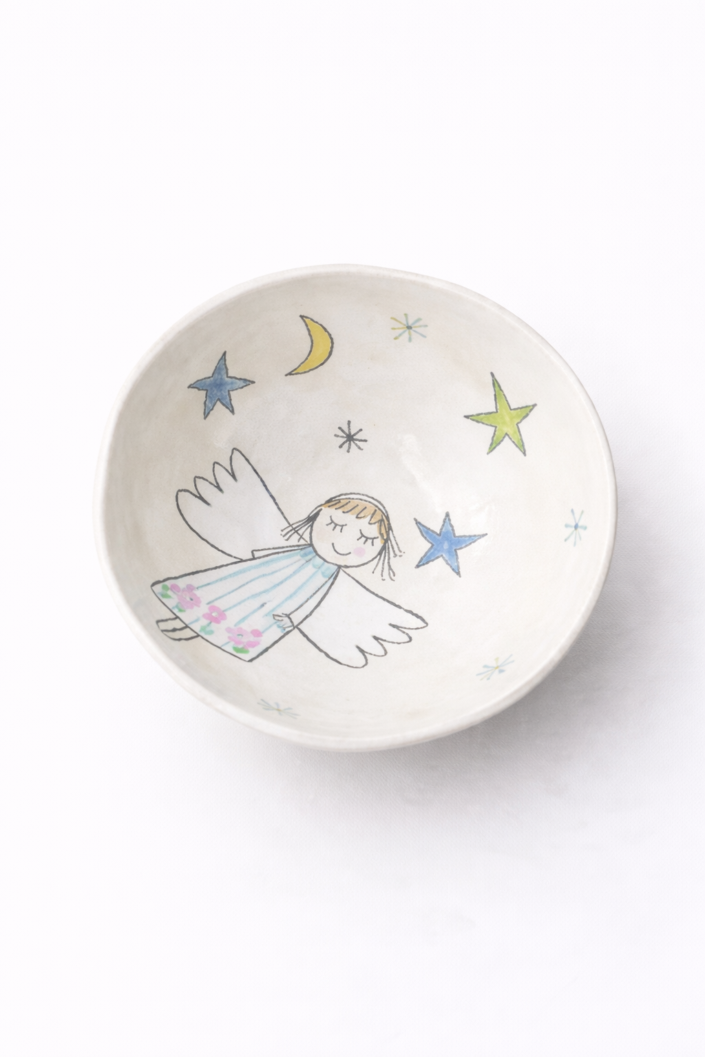 Coupelle en céramique céleste avec étoiles, cadeau spirituel