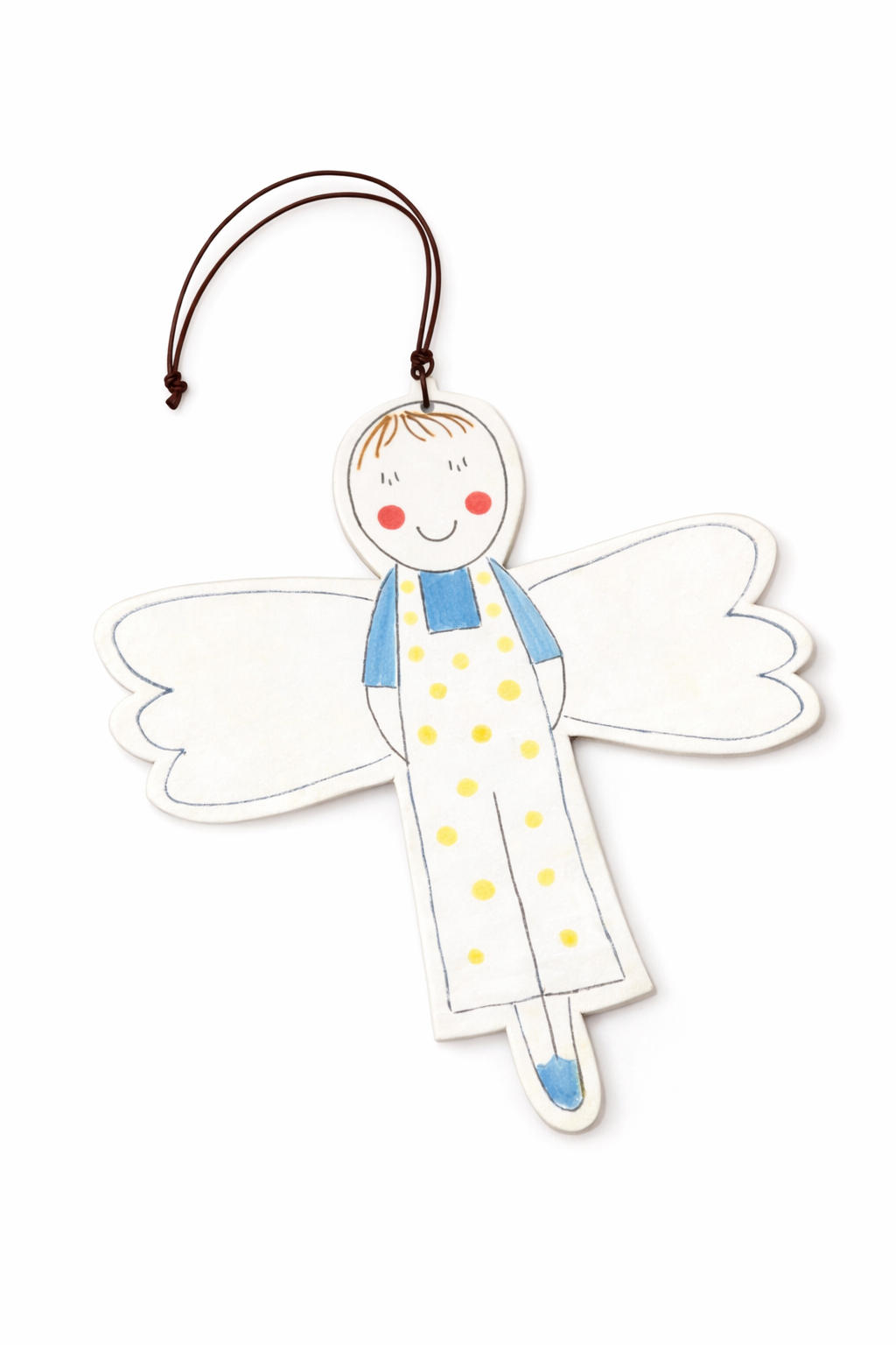 Ange en céramique peint à la main, cadeau spirituel