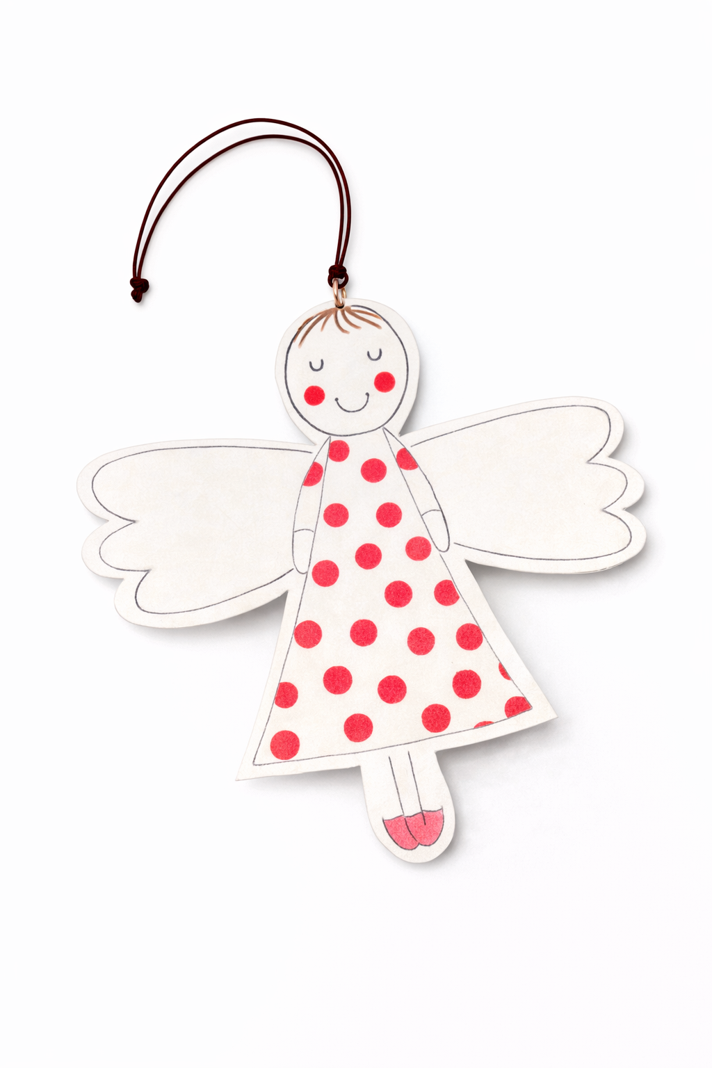 Ange en céramique peint à la main, décoration religieuse enfant