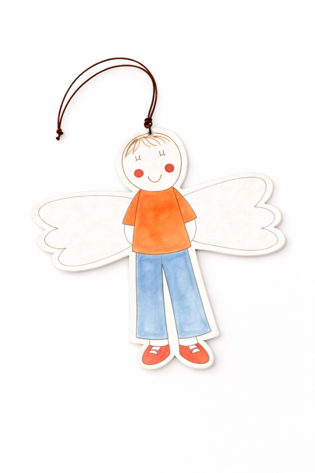 Ange en céramique peint à la main, cadeau spirituel