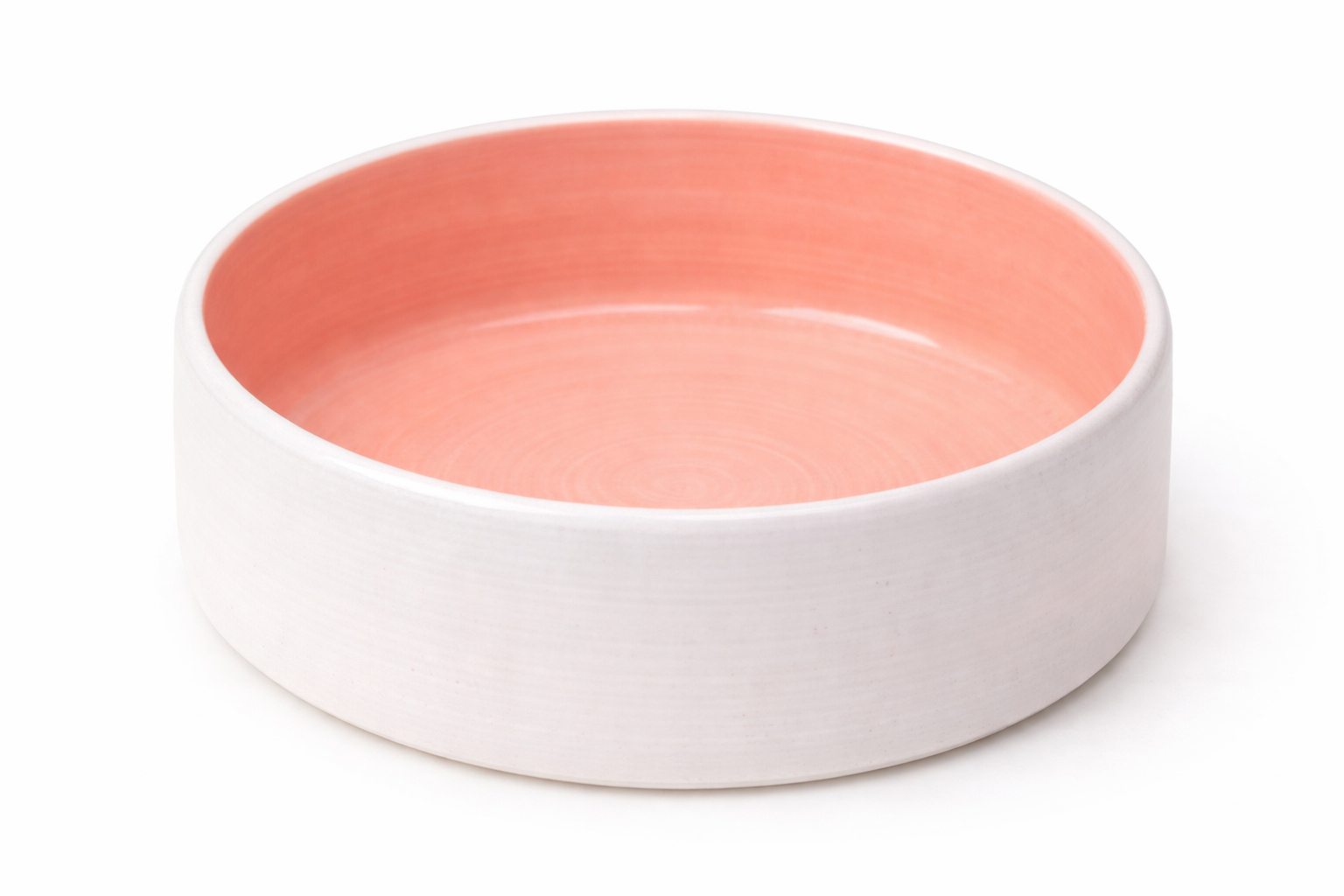 Coupelle en céramique émaillée rose, pièce artisanale