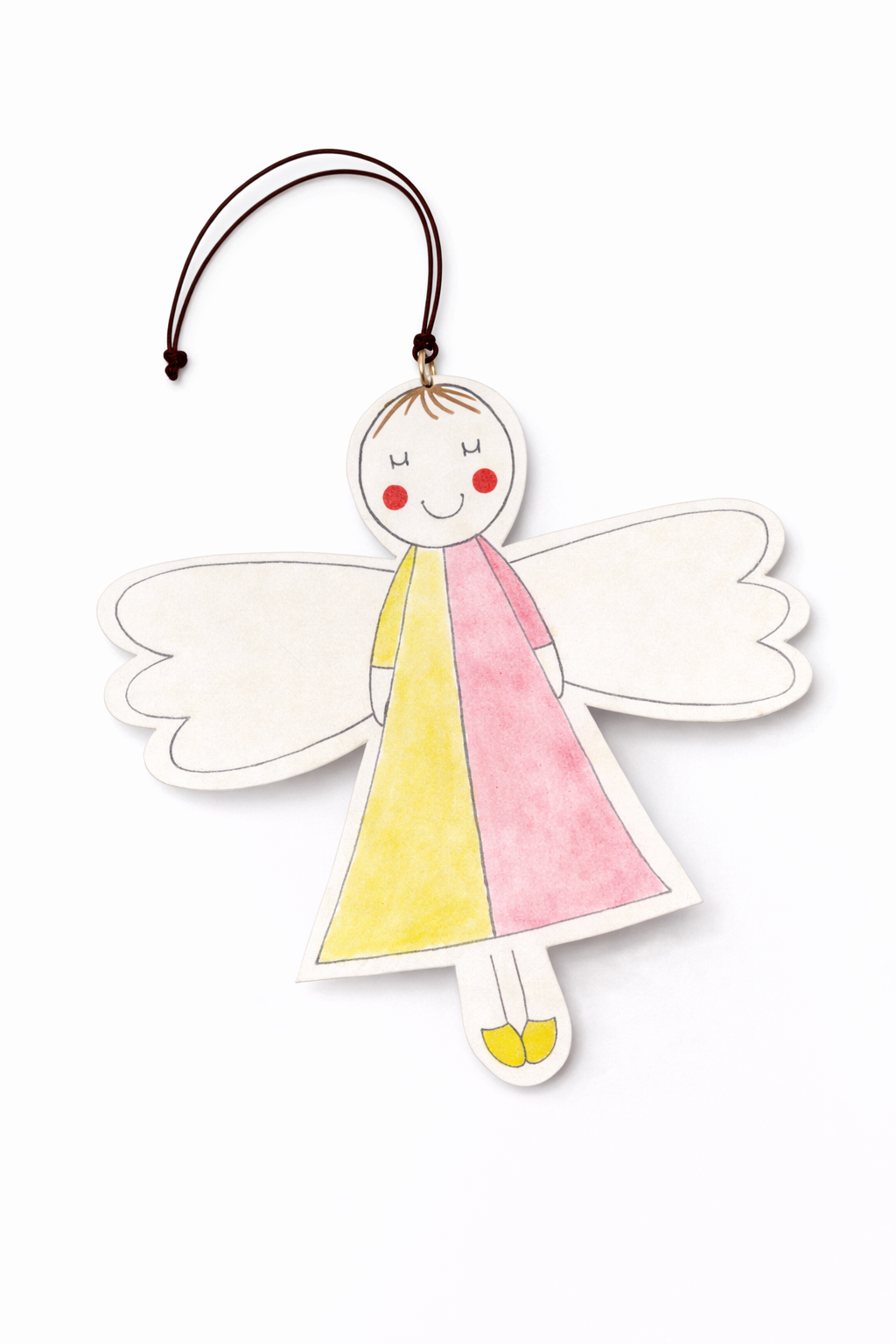 Ange en céramique artisanale, symbole de Première Communion