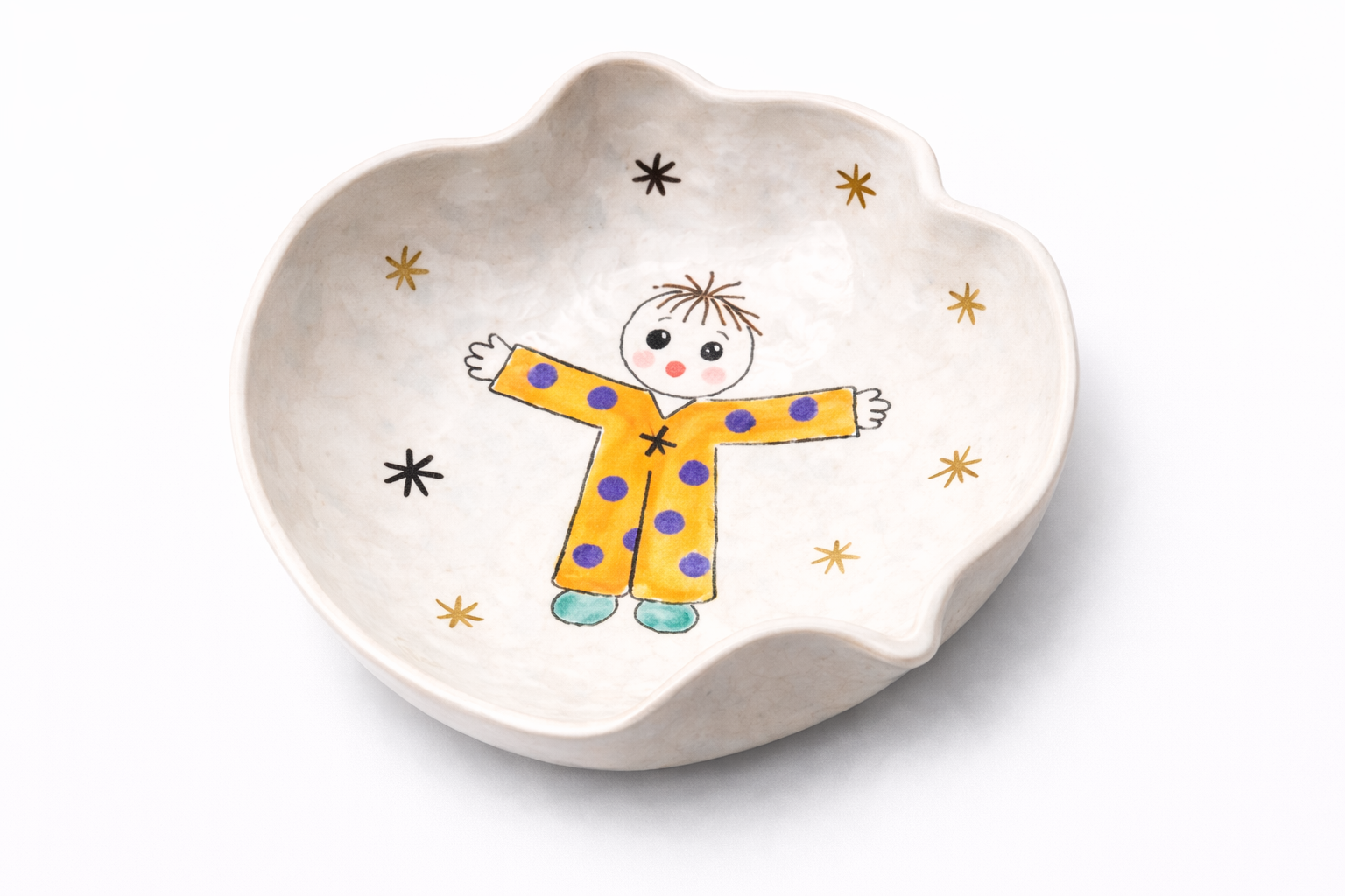 Coupelle en céramique ange peint à la main, cadeau de naissance