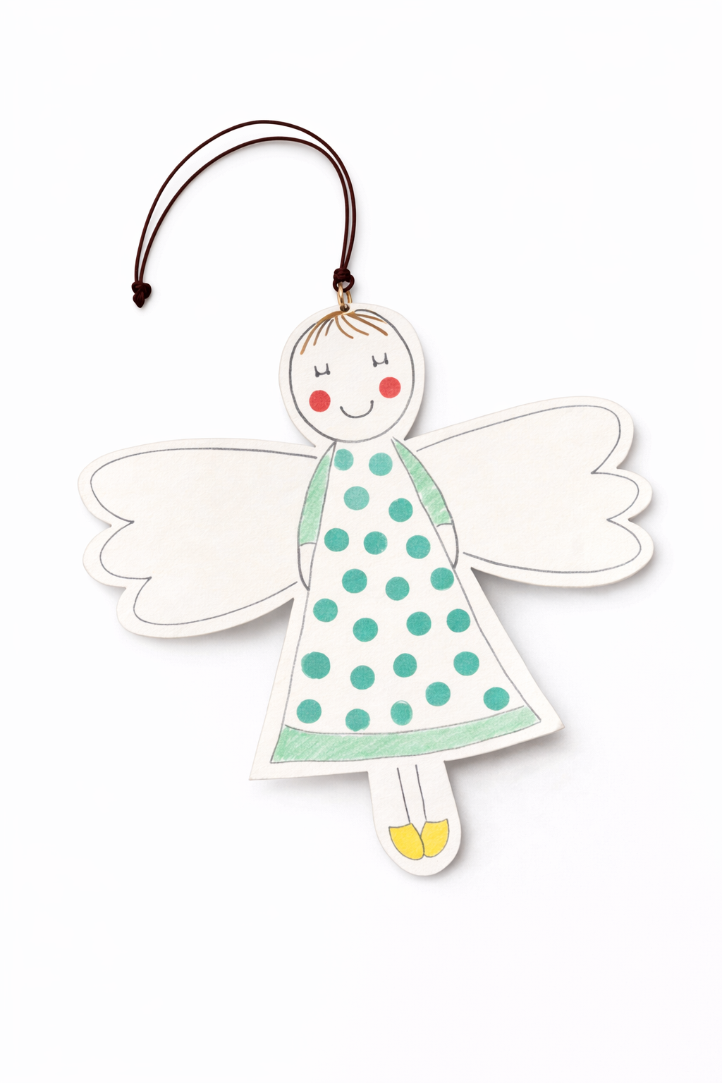 Ange en céramique peint à la main, décoration religieuse enfant