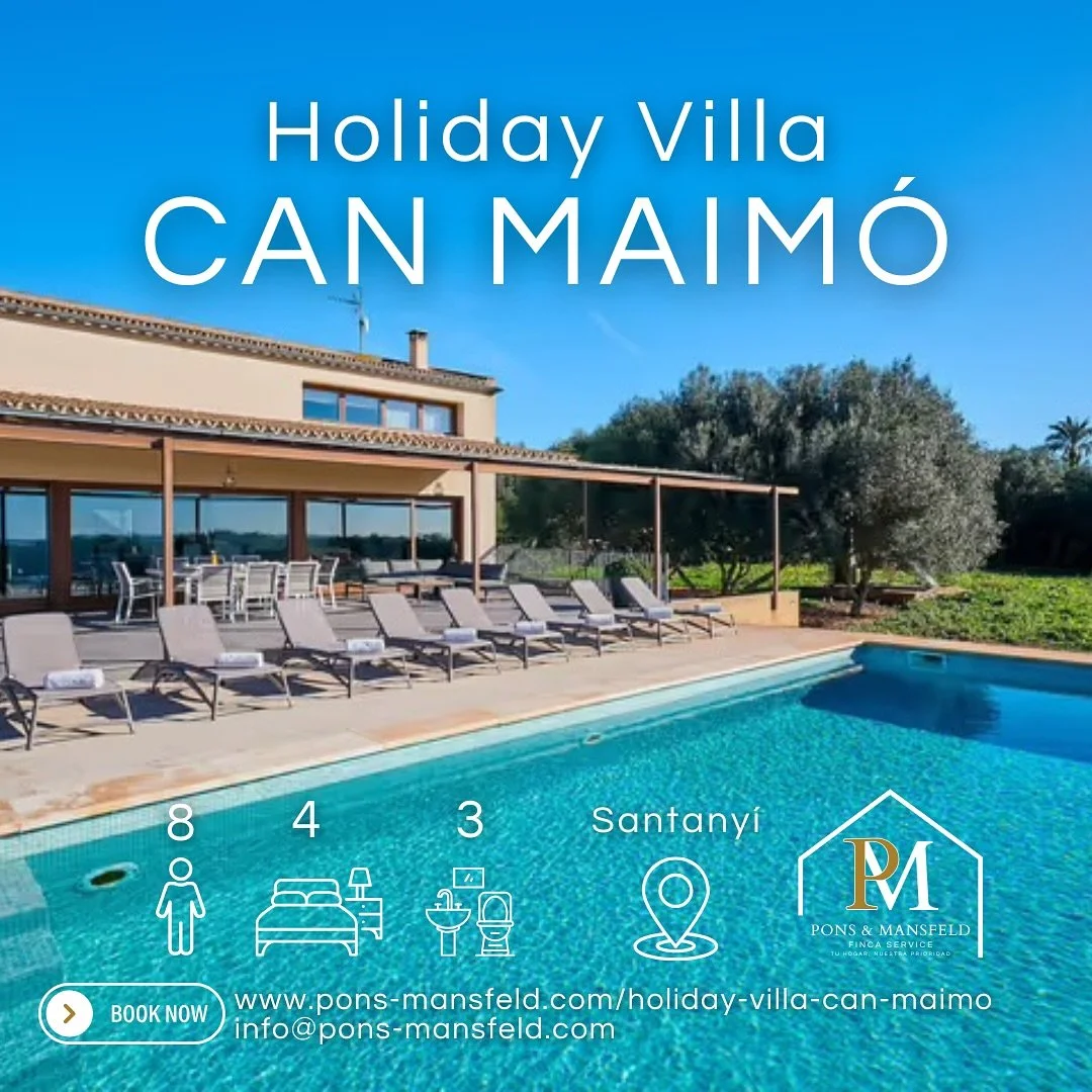 🌴 Entfliehe nach Mallorca und genie&szlig;e unvergessliche Ferien! 🌞

Buche deinen Aufenthalt in der Holiday Villa Can Maimo in Santanyi, einer exklusiven Villa f&uuml;r 8 Personen, wo Komfort und Luxus zu einem perfekten R&uuml;ckzugsort verschmel
