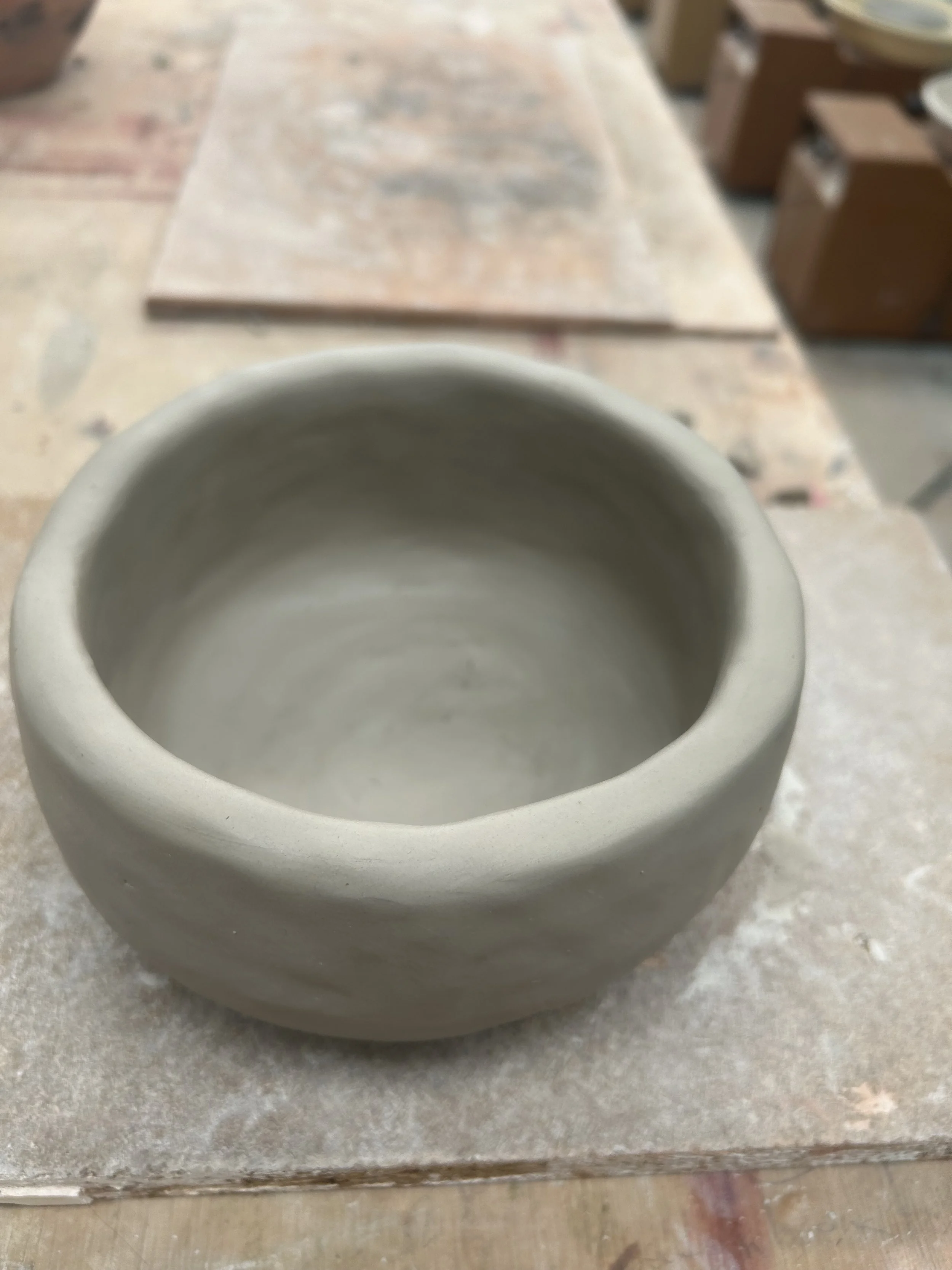 Group of people walking on rocky terrain at sunset, holding sticks and plants, with clear sky in the background.