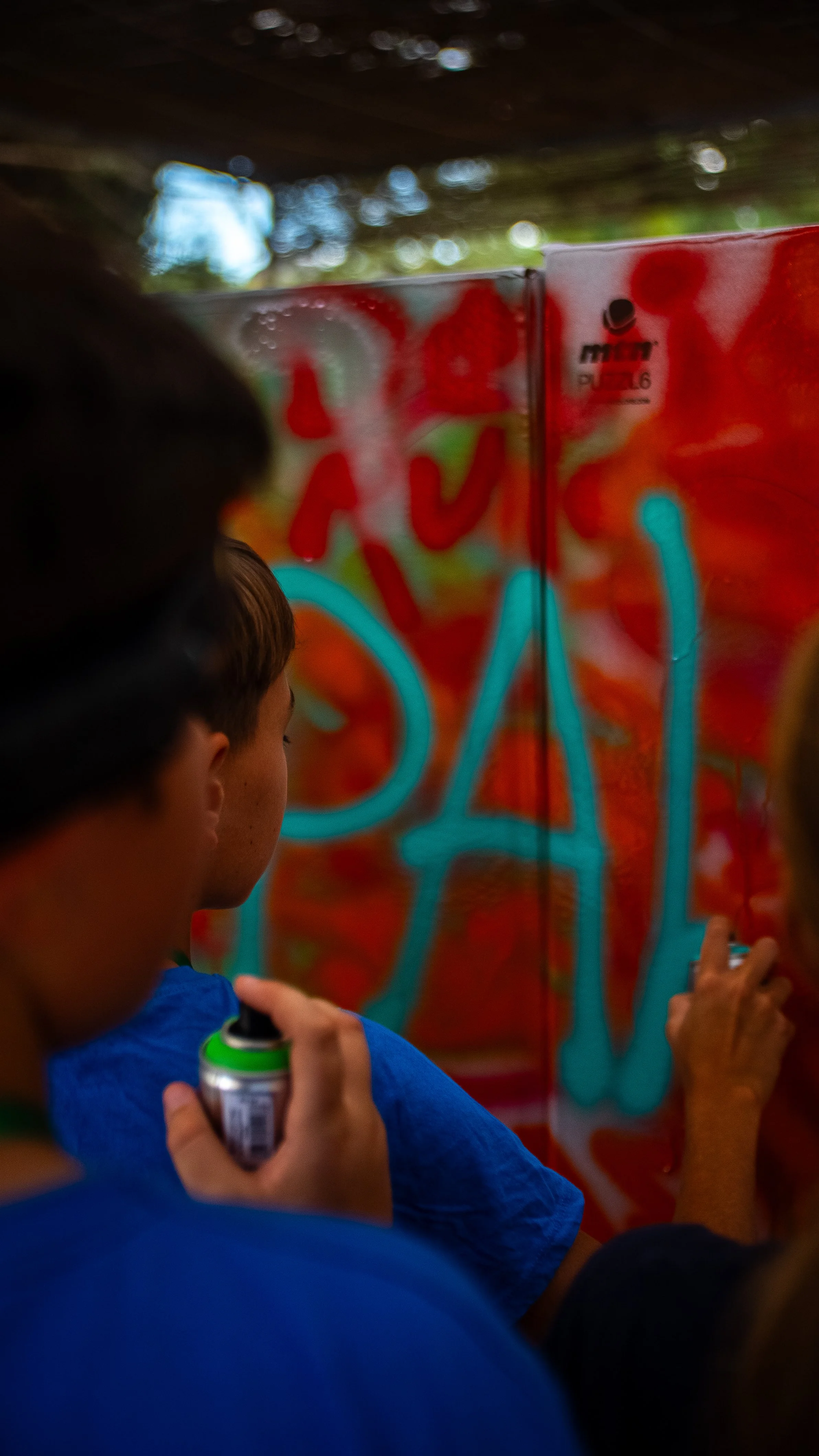 Person doing grafitti