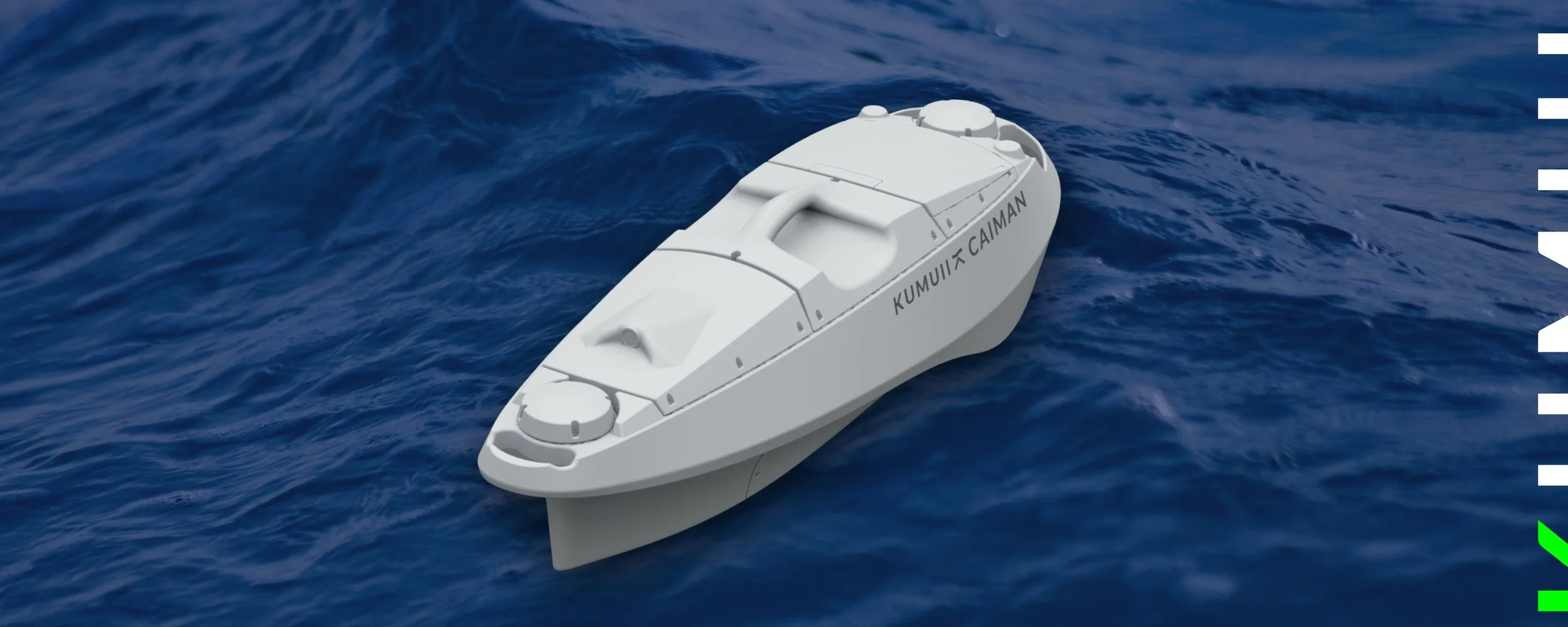 Caiman MR-USV being tested for durability, withstanding drop from height, designed for use in extreme field conditions.
